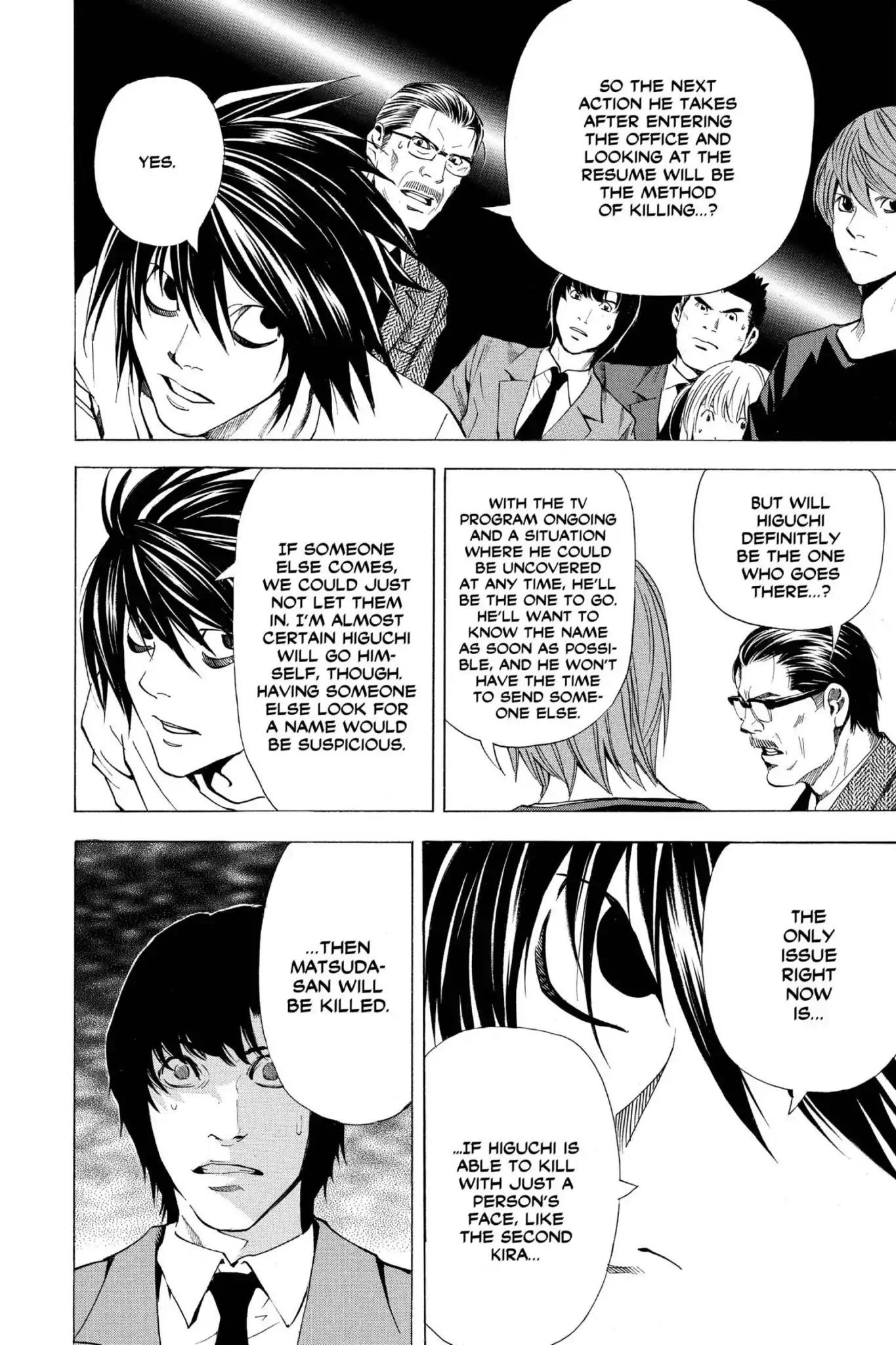 Death Note manga, chapter 49, page 22 of 24