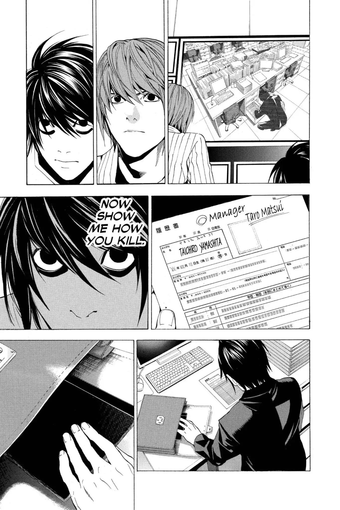 Death Note manga, chapter 51, page 11 of 22