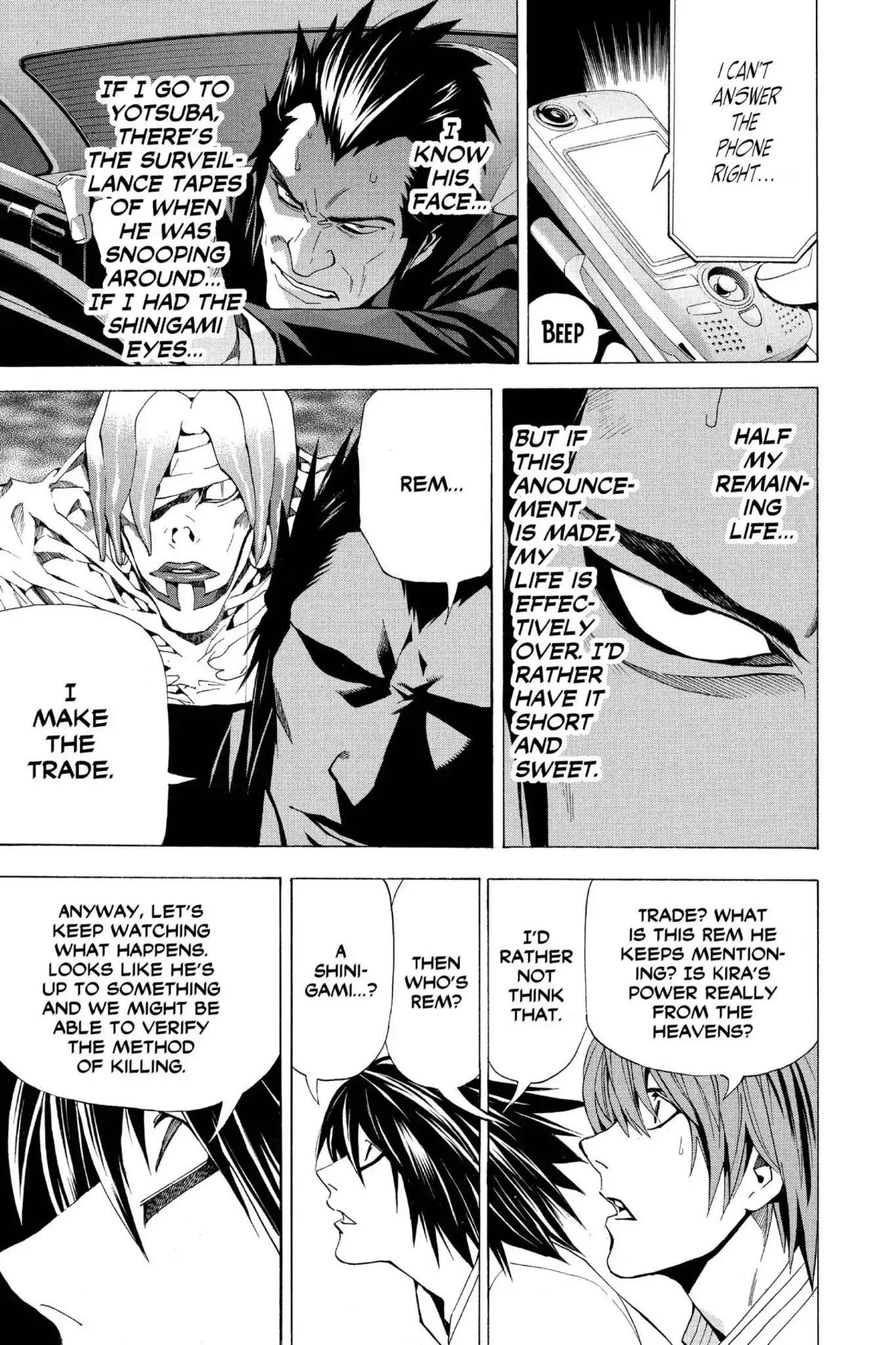 Death Note manga, chapter 51, page 15 of 22