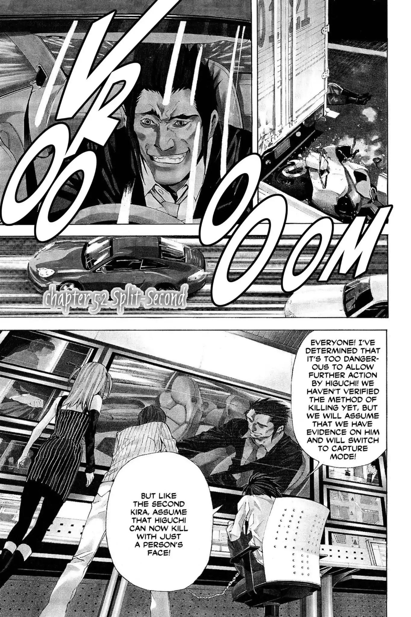 Death Note Chapter 52 page 1 - Chapter 52: Split-Second