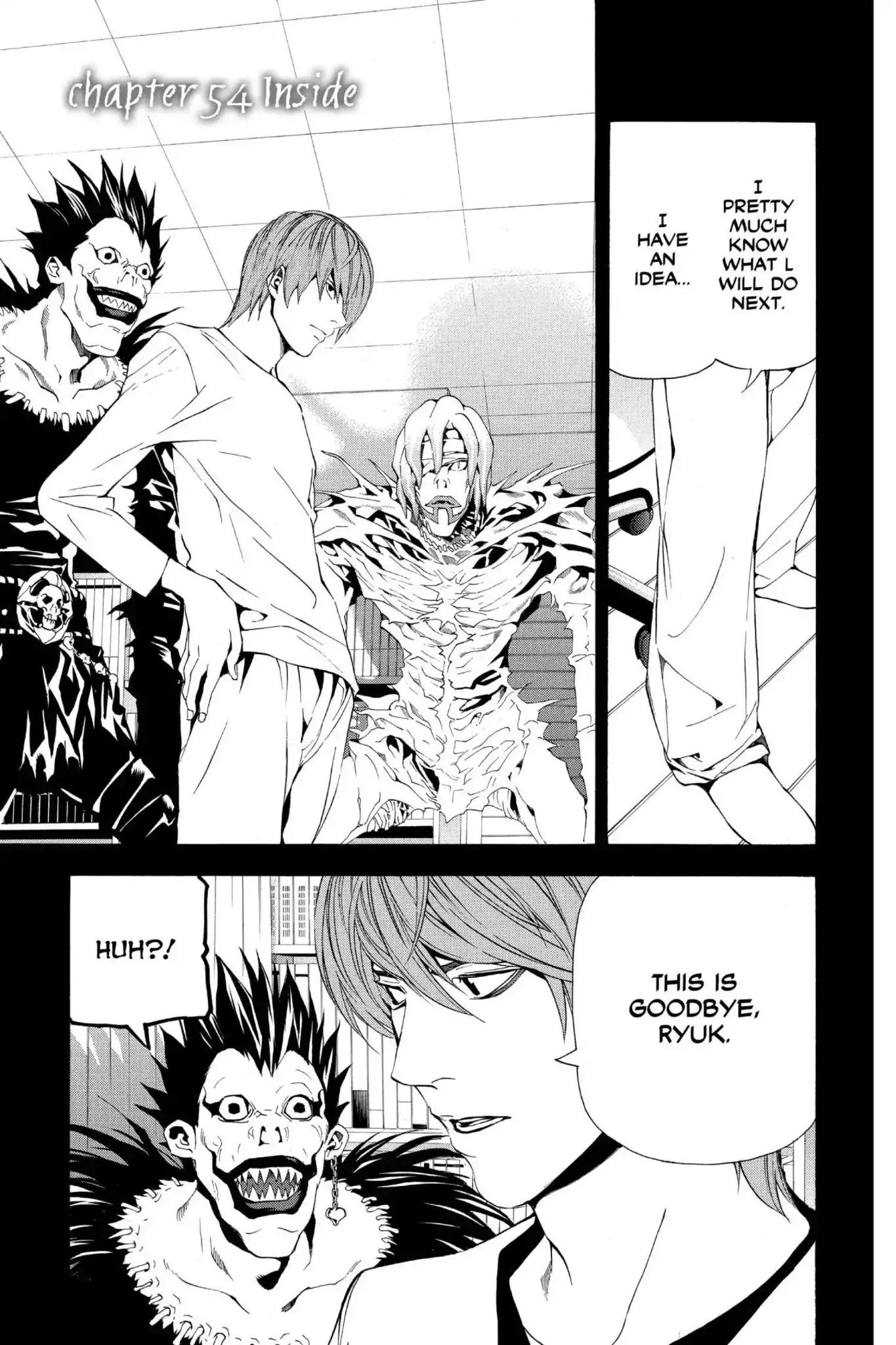 Death Note Chapter 54 page 1 - Chapter 54: Inside