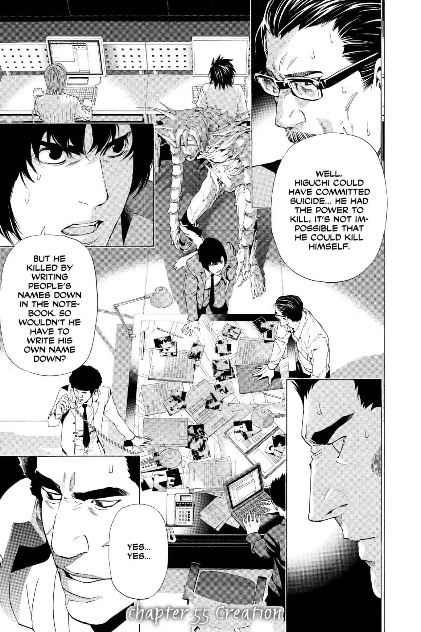 Death Note Chapter 55 page 1 - Chapter 55: Creation