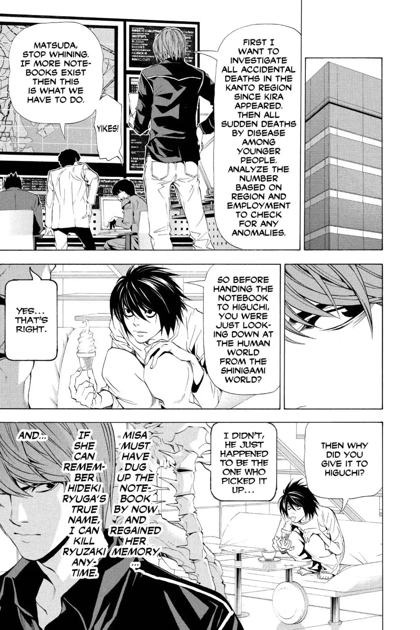 Death Note manga, chapter 56, page 13 of 20