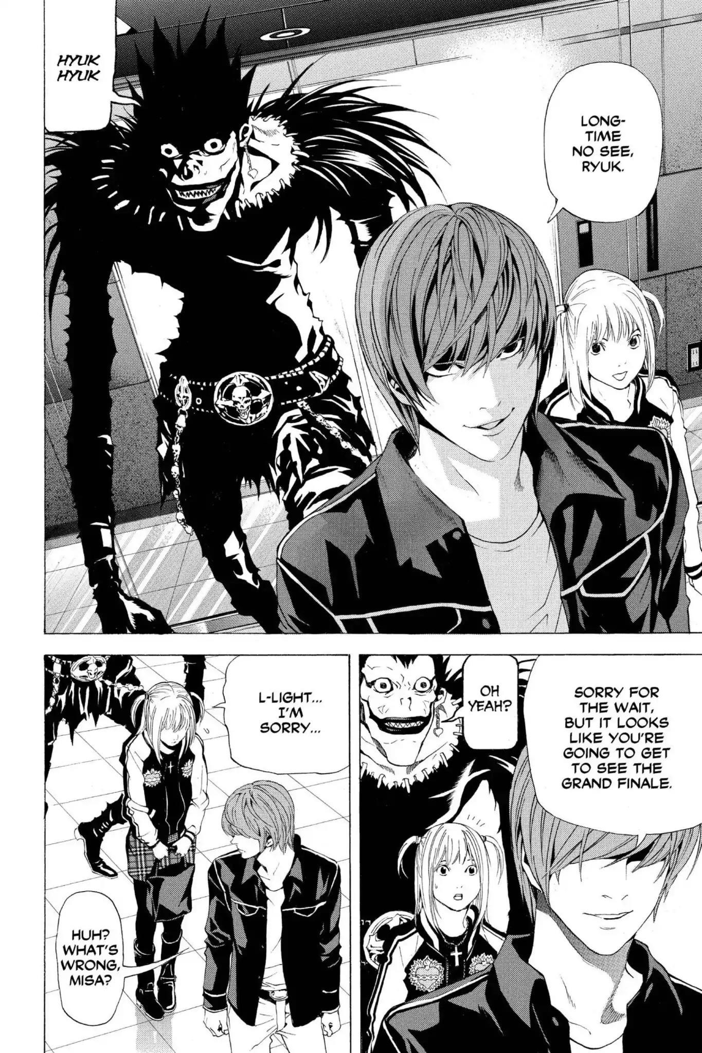 Death Note manga, chapter 56, page 16 of 20