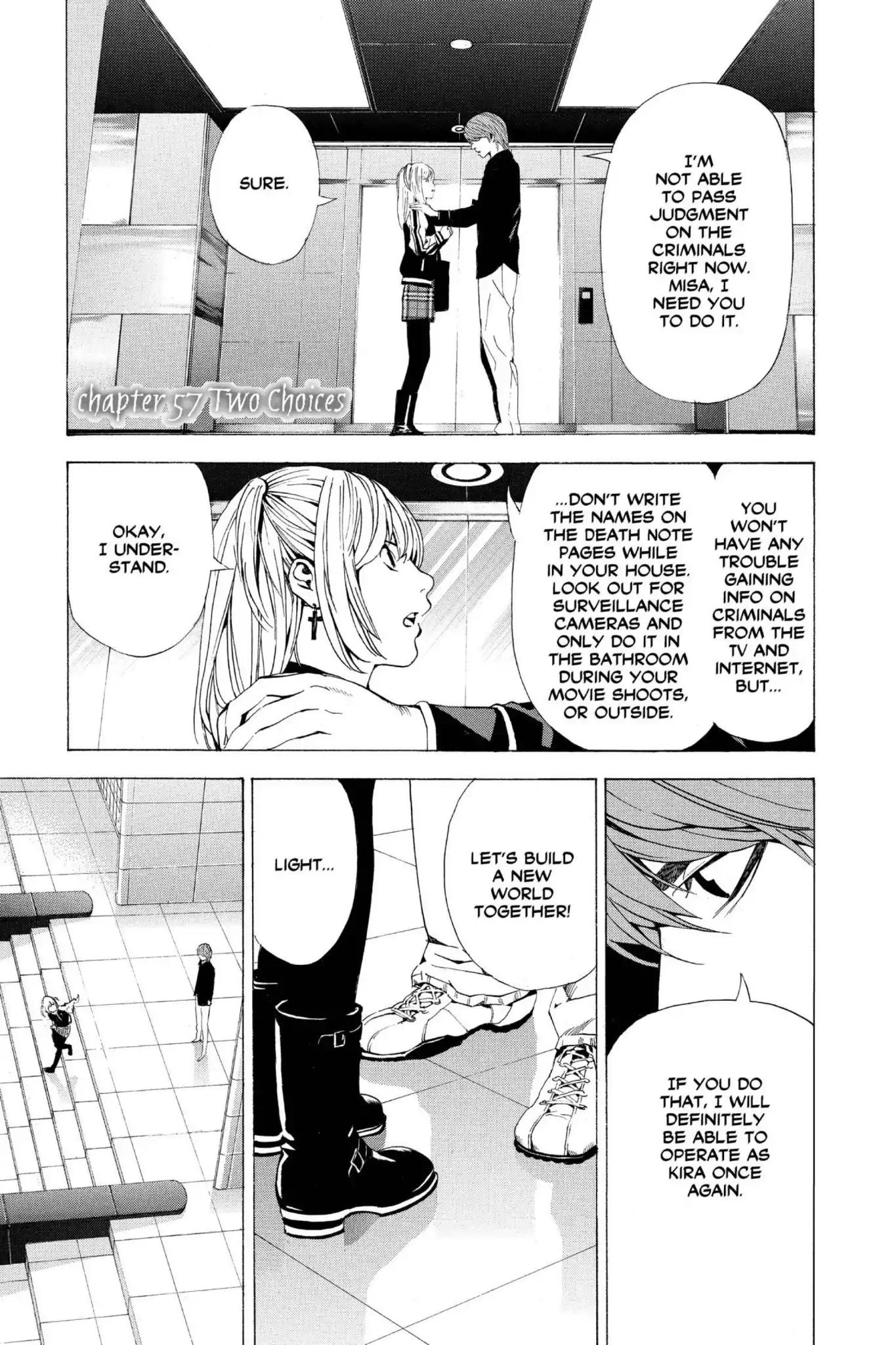 Death Note Chapter 57 page 1 - Chapter 57: Two Choices