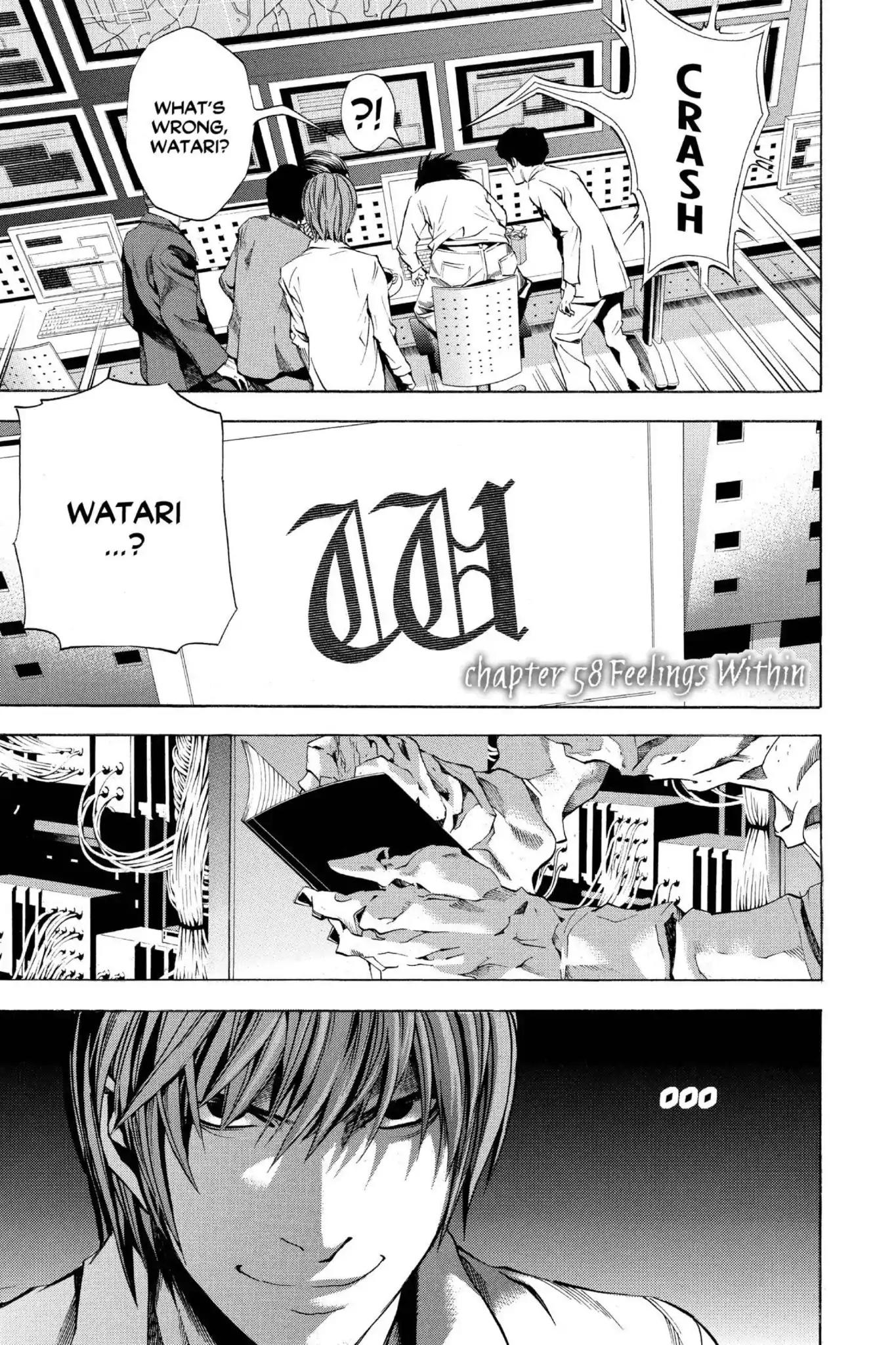 Death Note manga, chapter 58, page 1 of 20