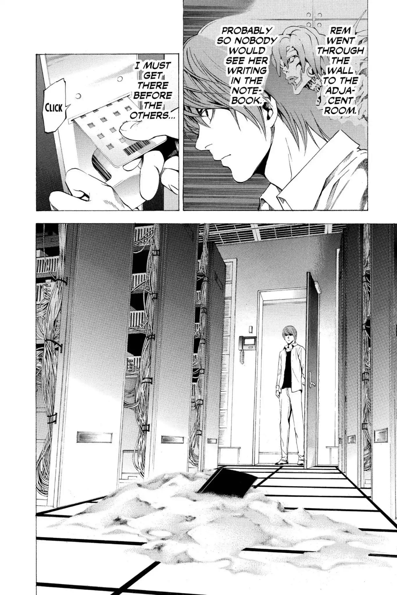 Death Note manga, chapter 58, page 16 of 20