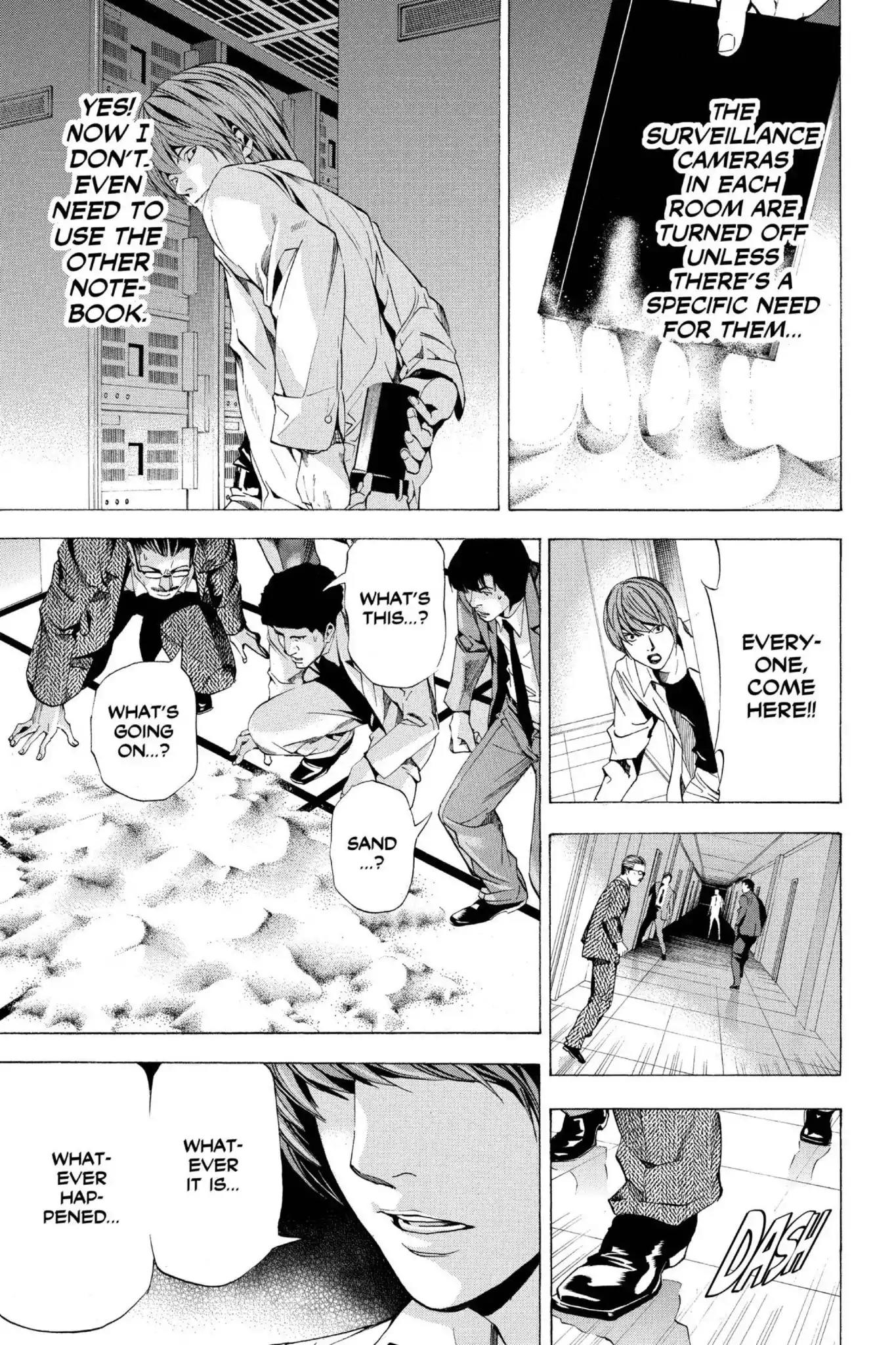 Death Note manga, chapter 58, page 17 of 20