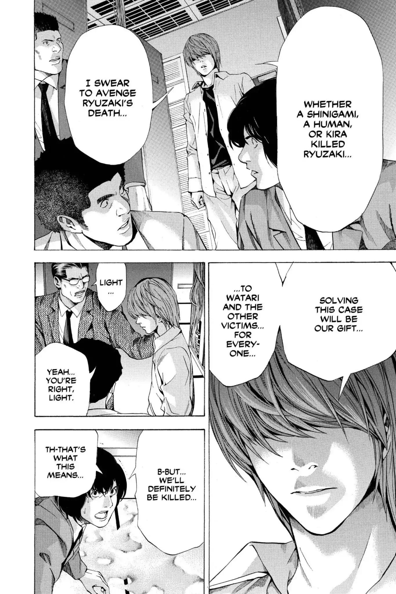 Death Note manga, chapter 58, page 18 of 20