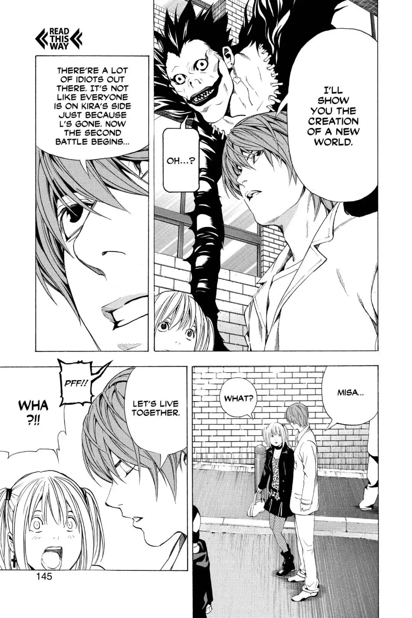 Death Note manga, chapter 59, page 15 of 22