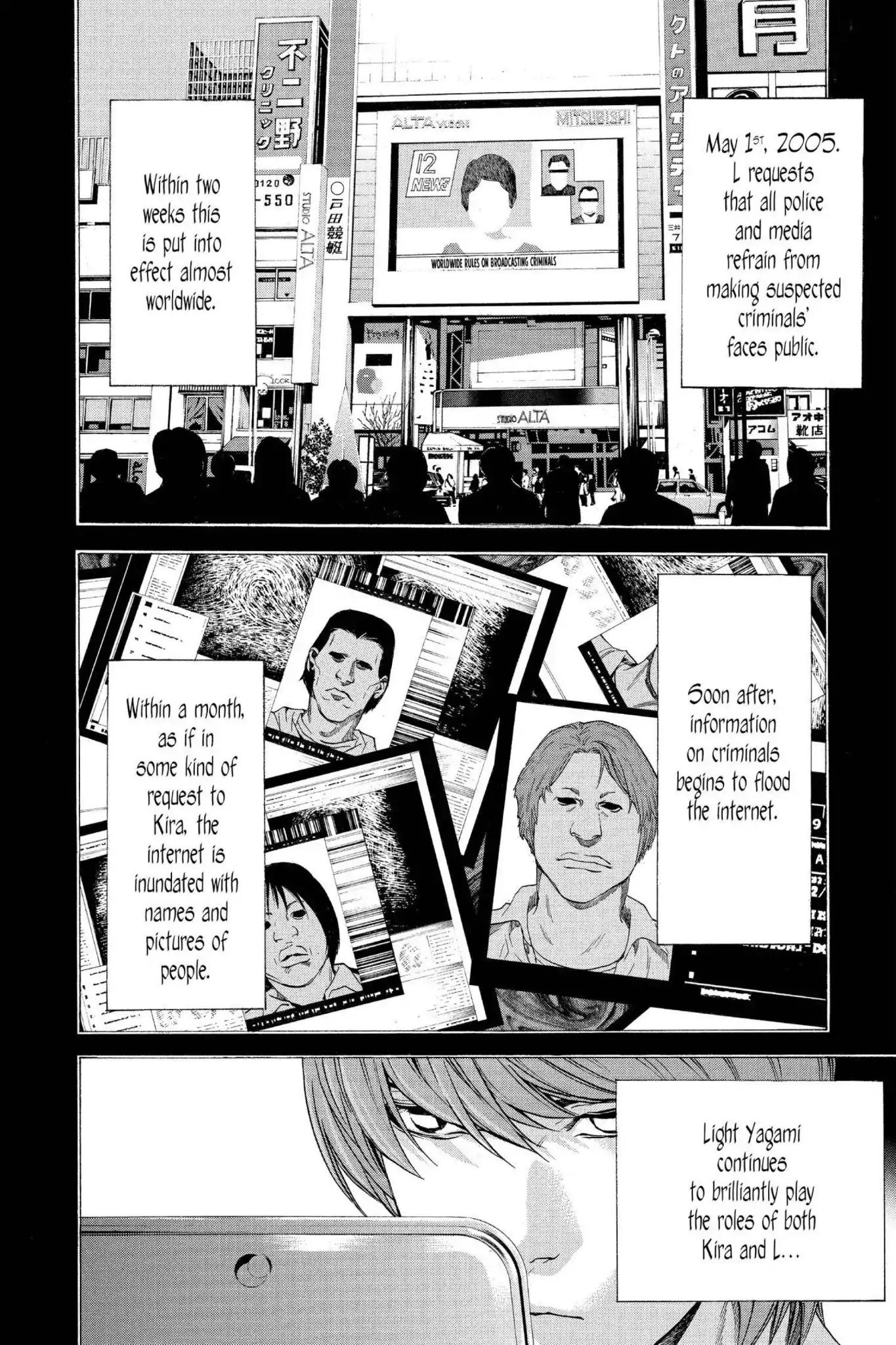 Death Note manga, chapter 60, page 6 of 38