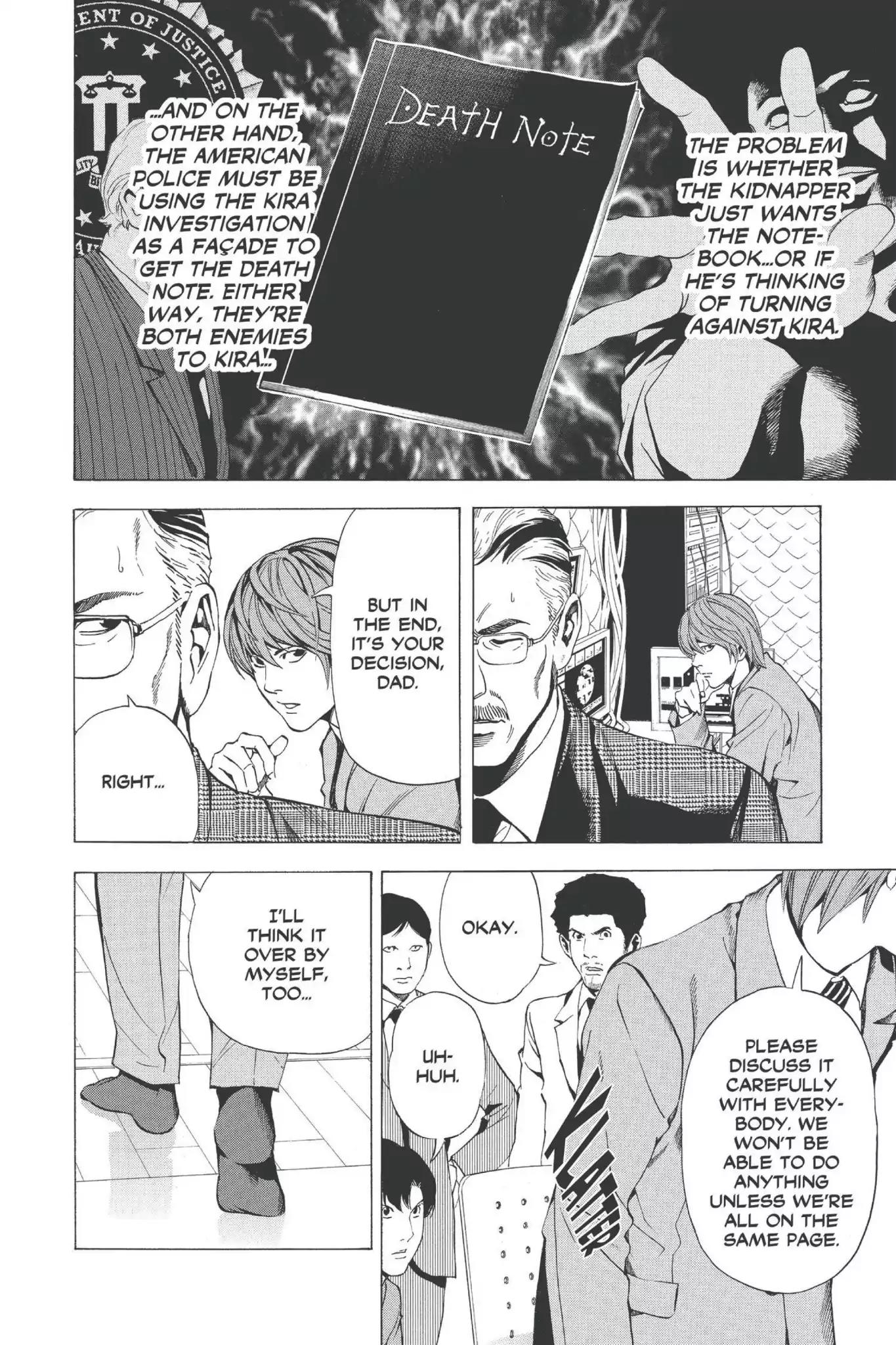 Death Note manga, chapter 62, page 17 of 29