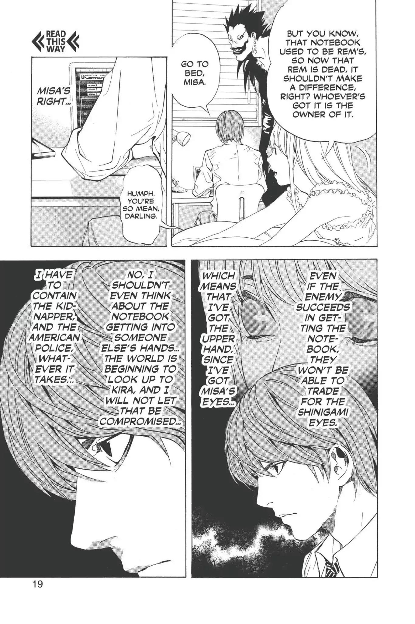 Death Note manga, chapter 62, page 20 of 29