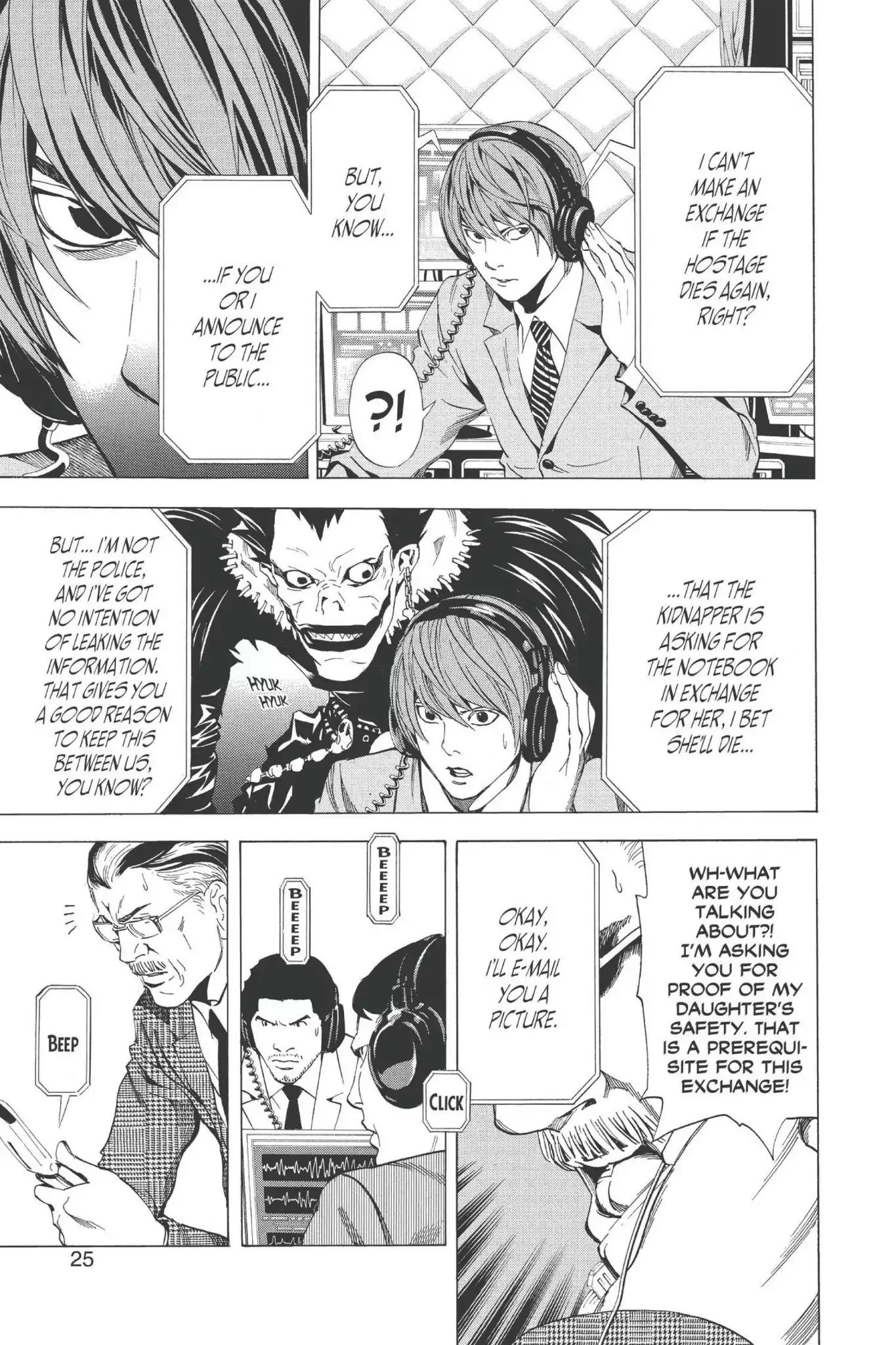 Death Note manga, chapter 62, page 26 of 29