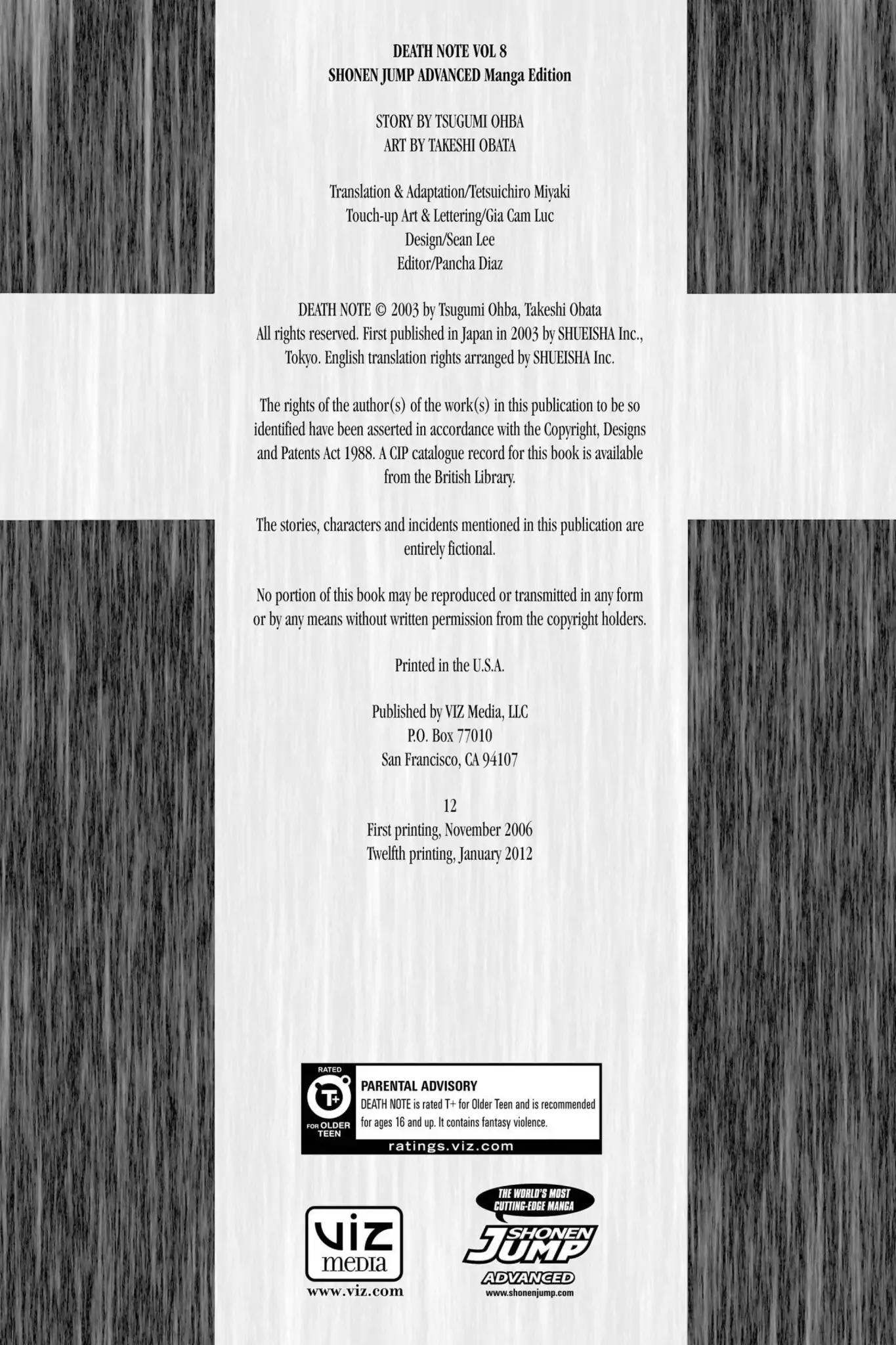 Death Note manga, chapter 62, page 3 of 29
