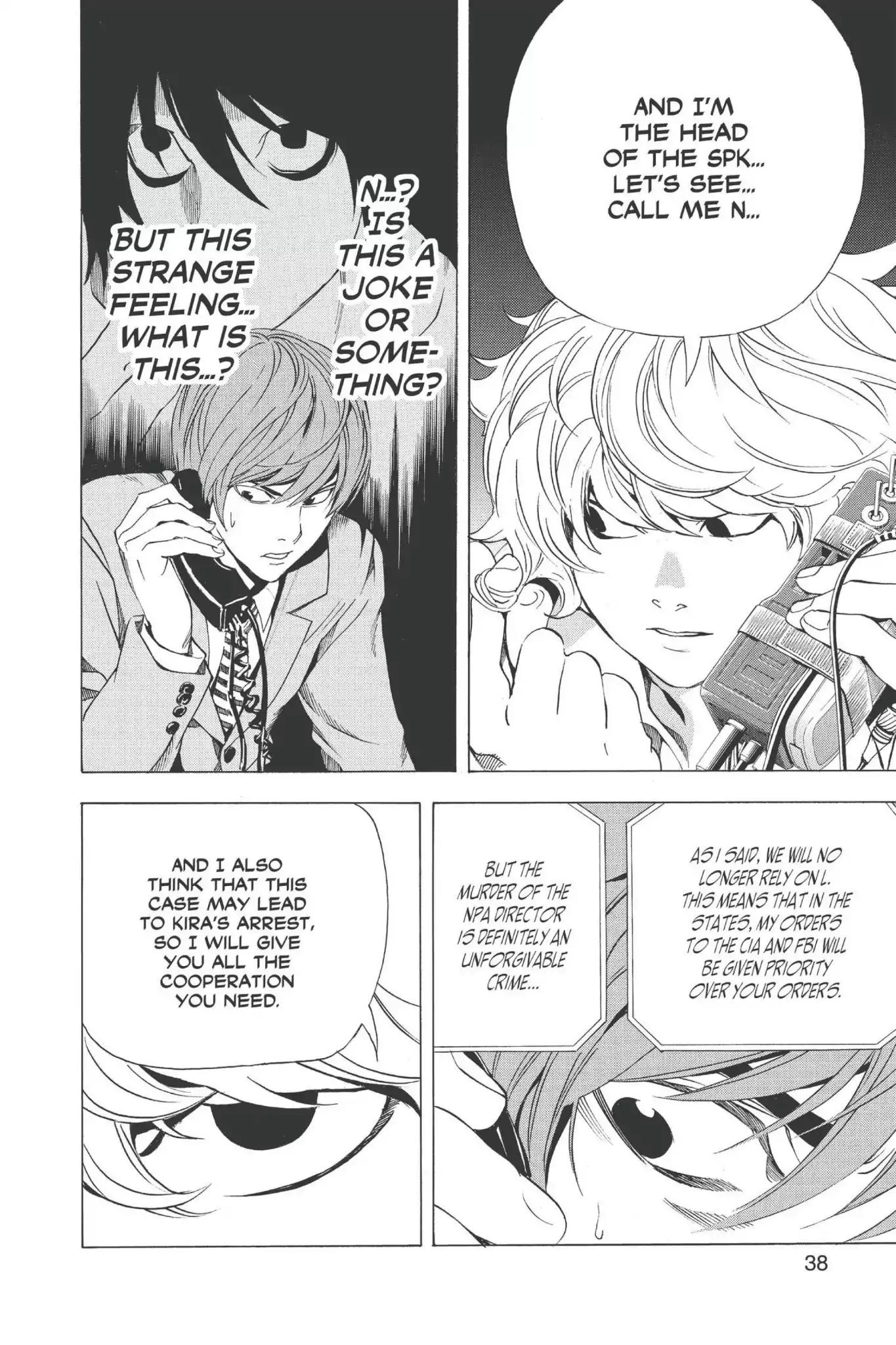 Death Note manga, chapter 63, page 10 of 20
