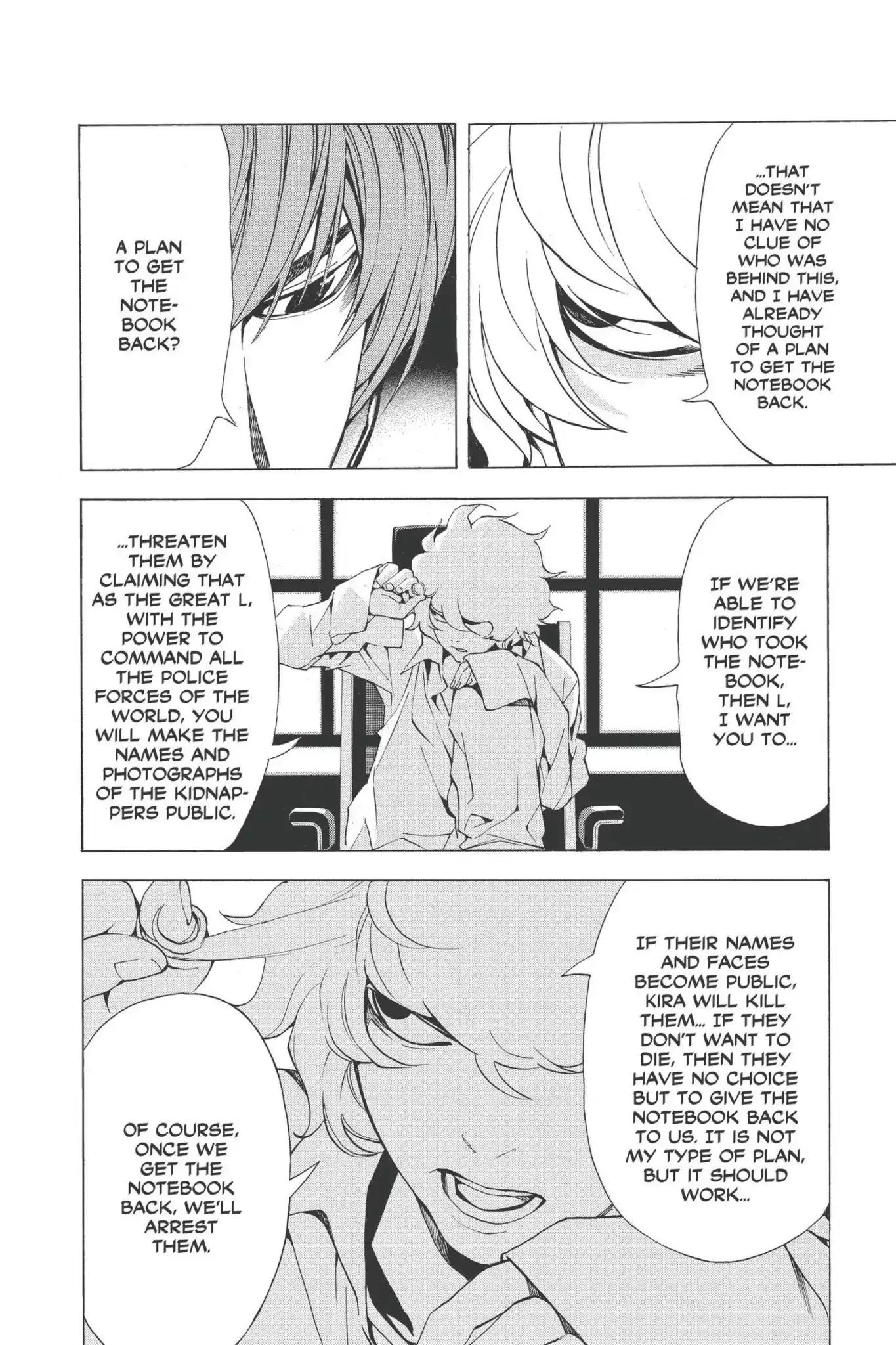 Death Note manga, chapter 65, page 14 of 20