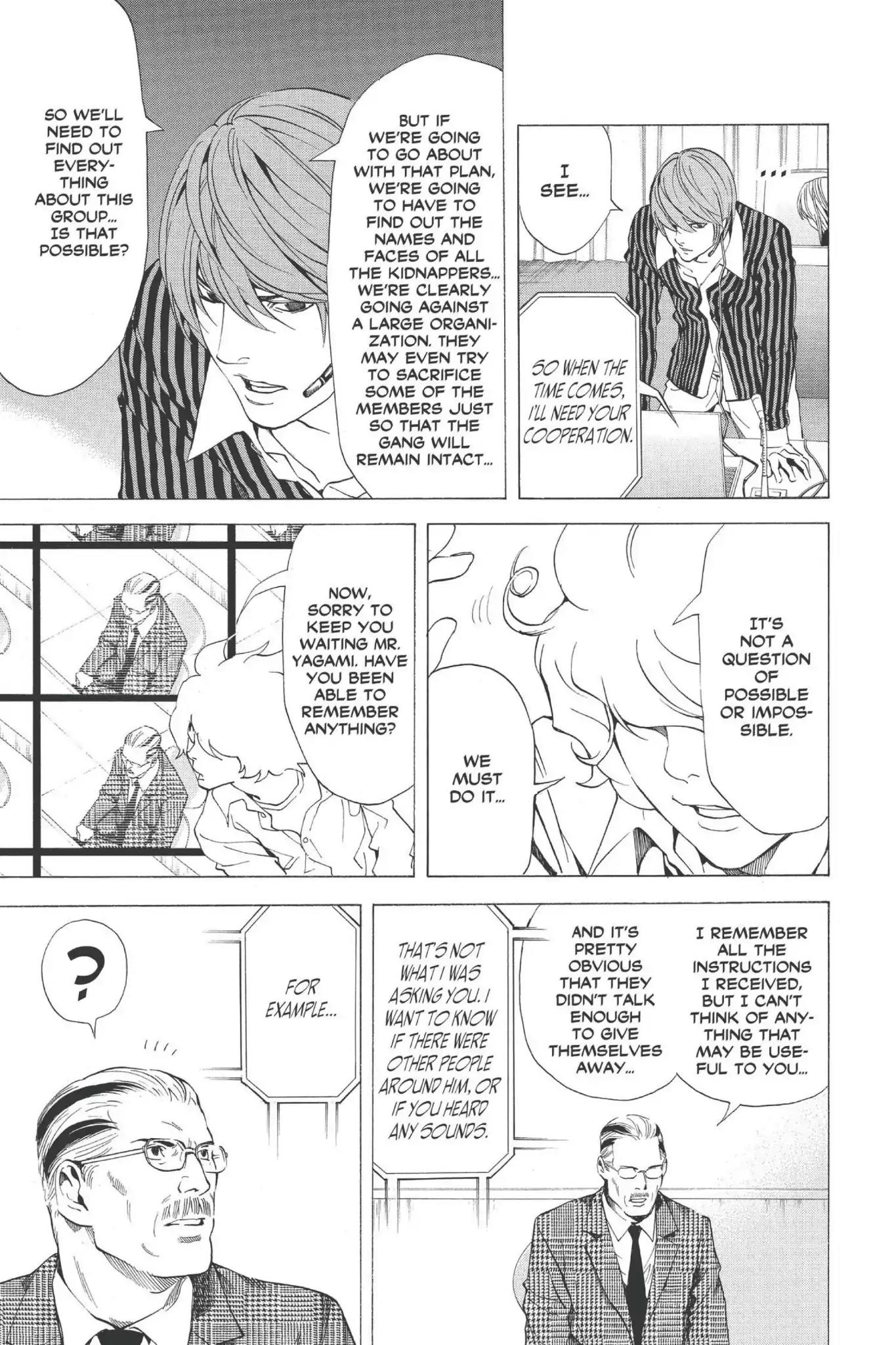 Death Note manga, chapter 65, page 15 of 20