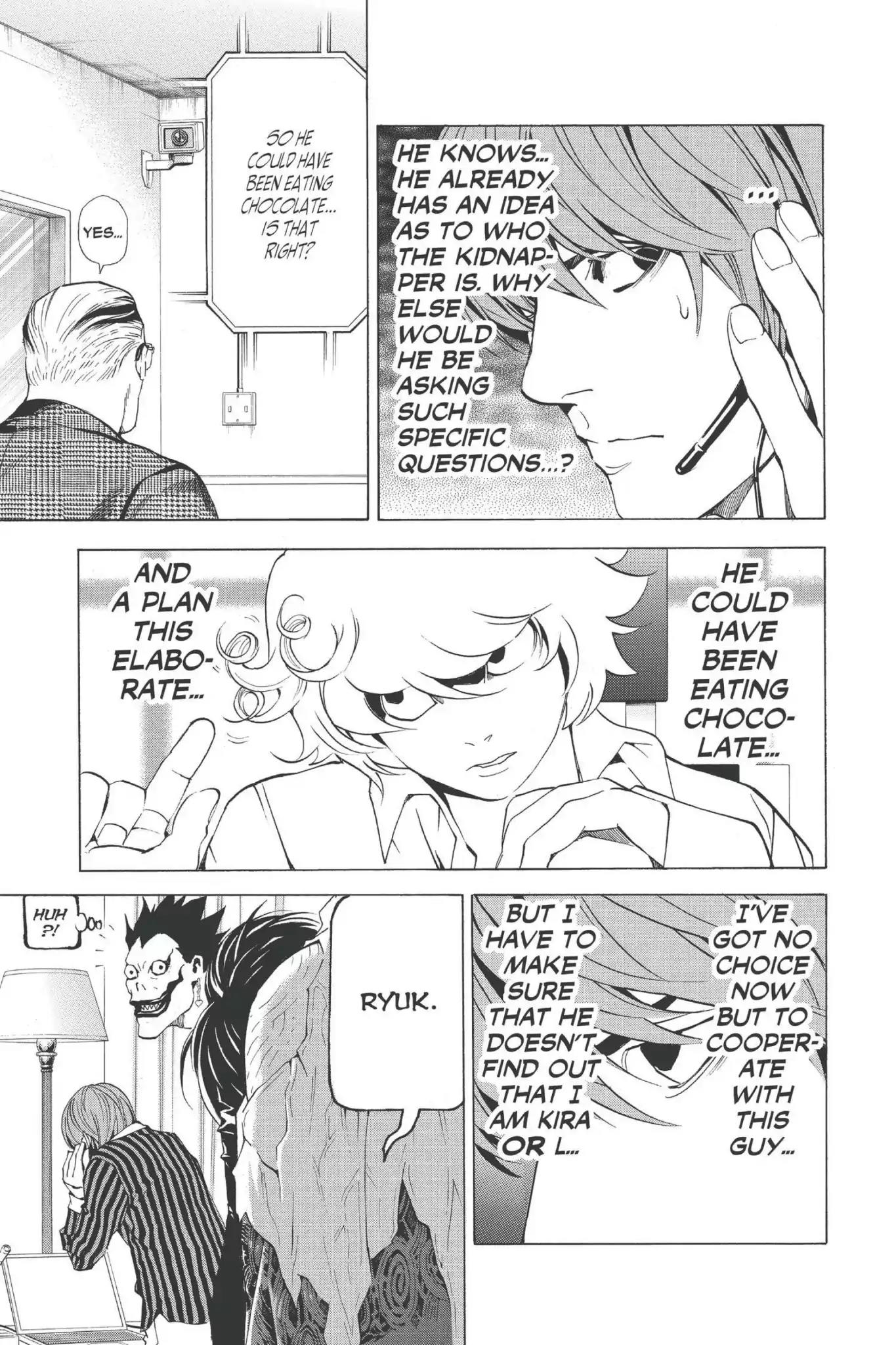 Death Note manga, chapter 65, page 17 of 20