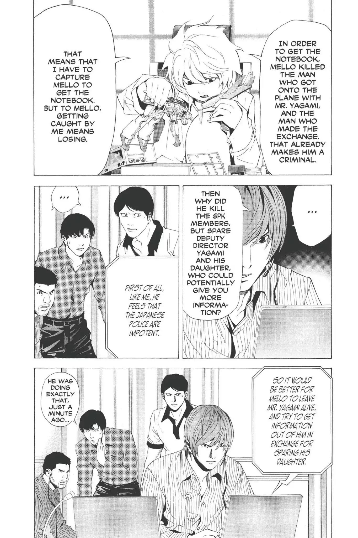 Death Note manga, chapter 67, page 14 of 20