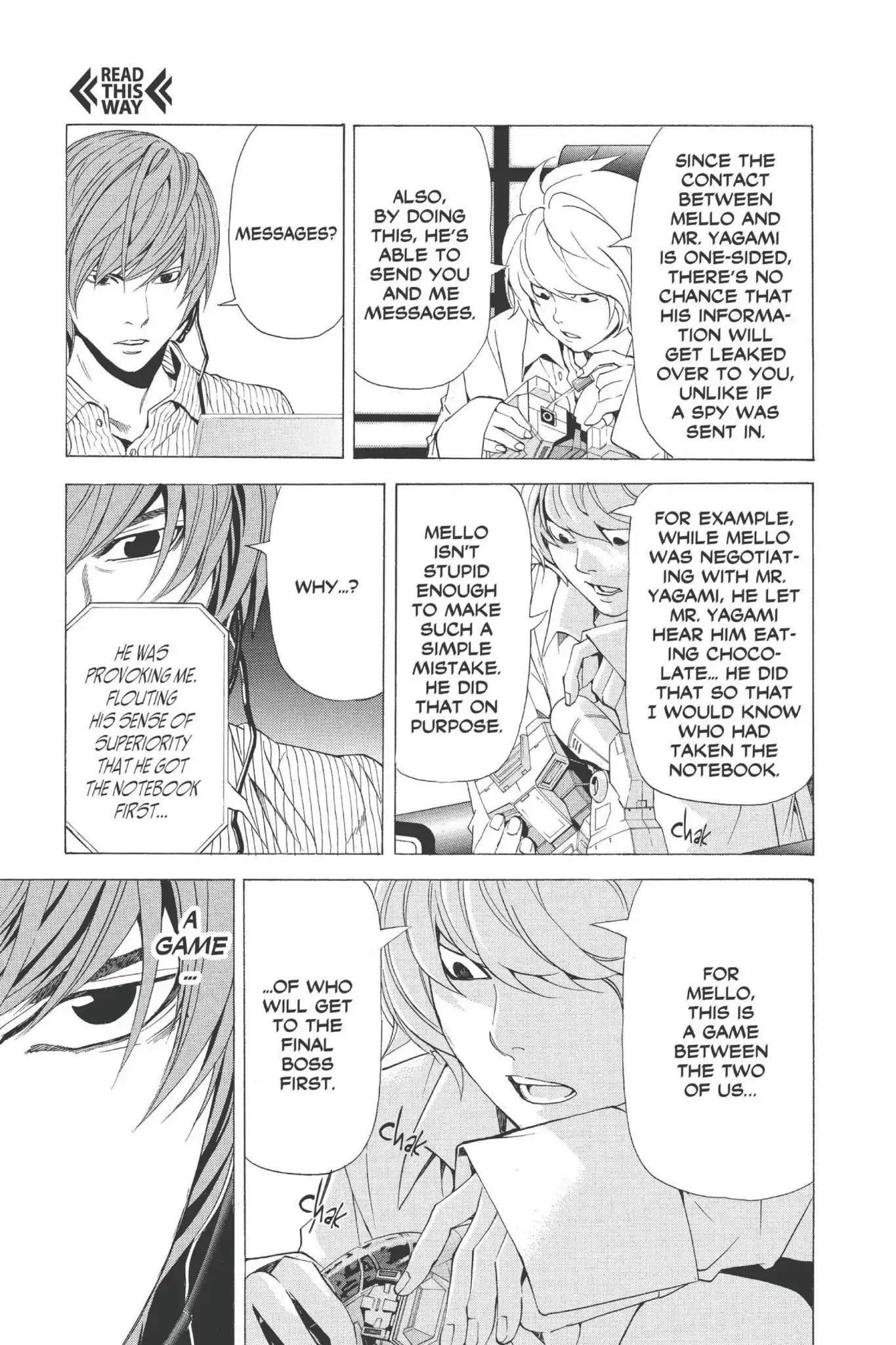 Death Note manga, chapter 67, page 15 of 20