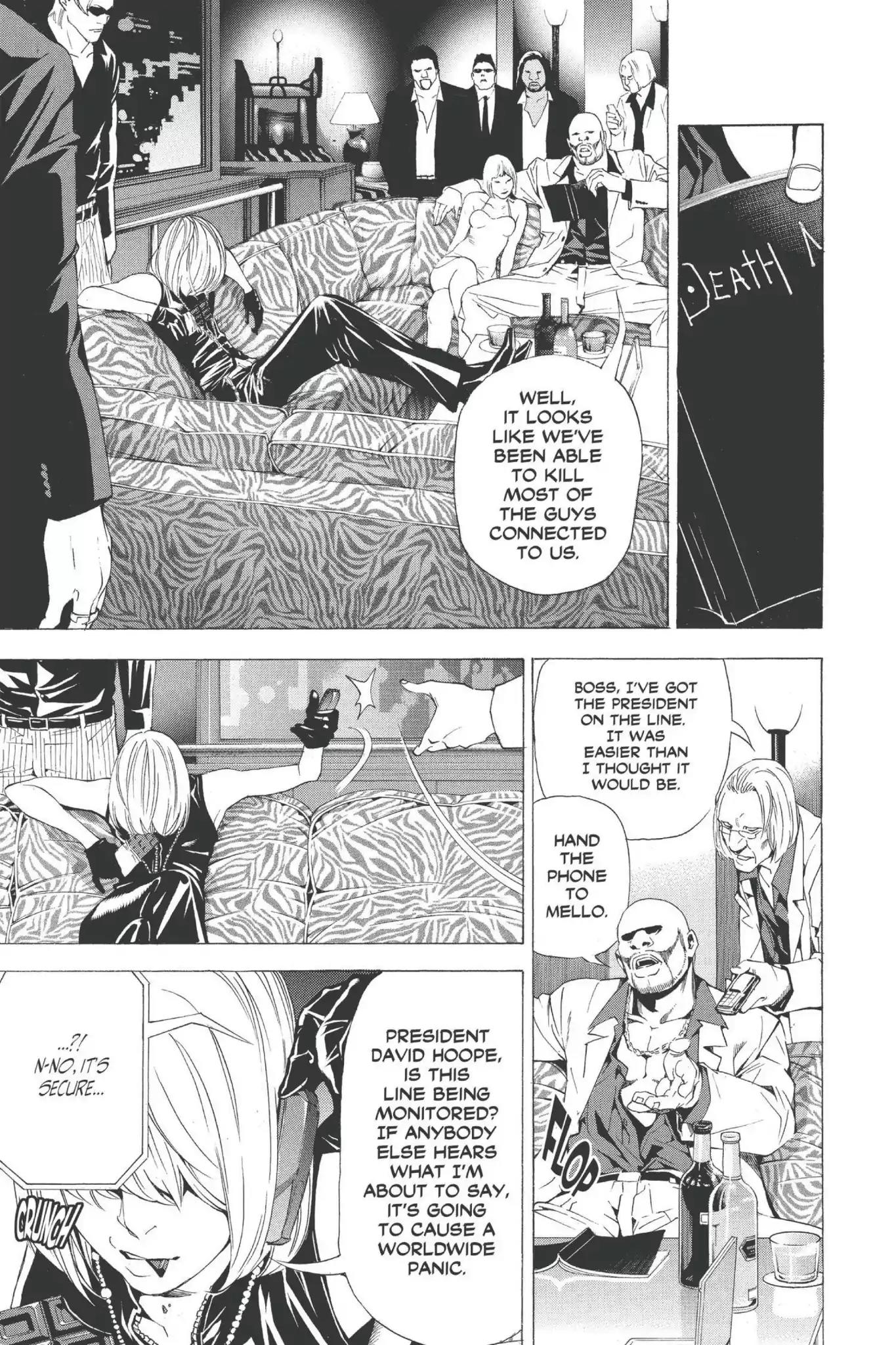 Death Note manga, chapter 67, page 17 of 20