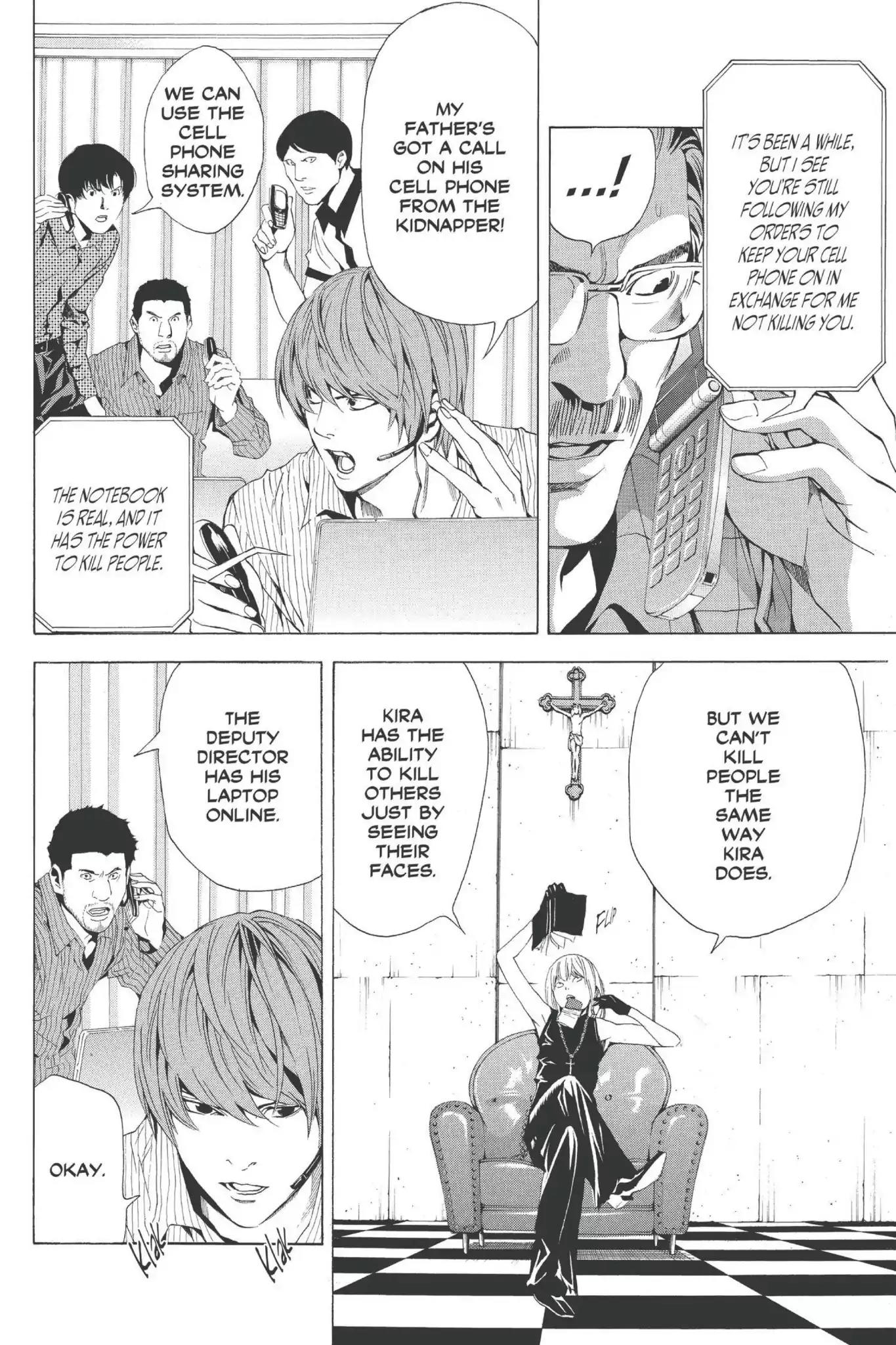 Death Note manga, chapter 67, page 4 of 20