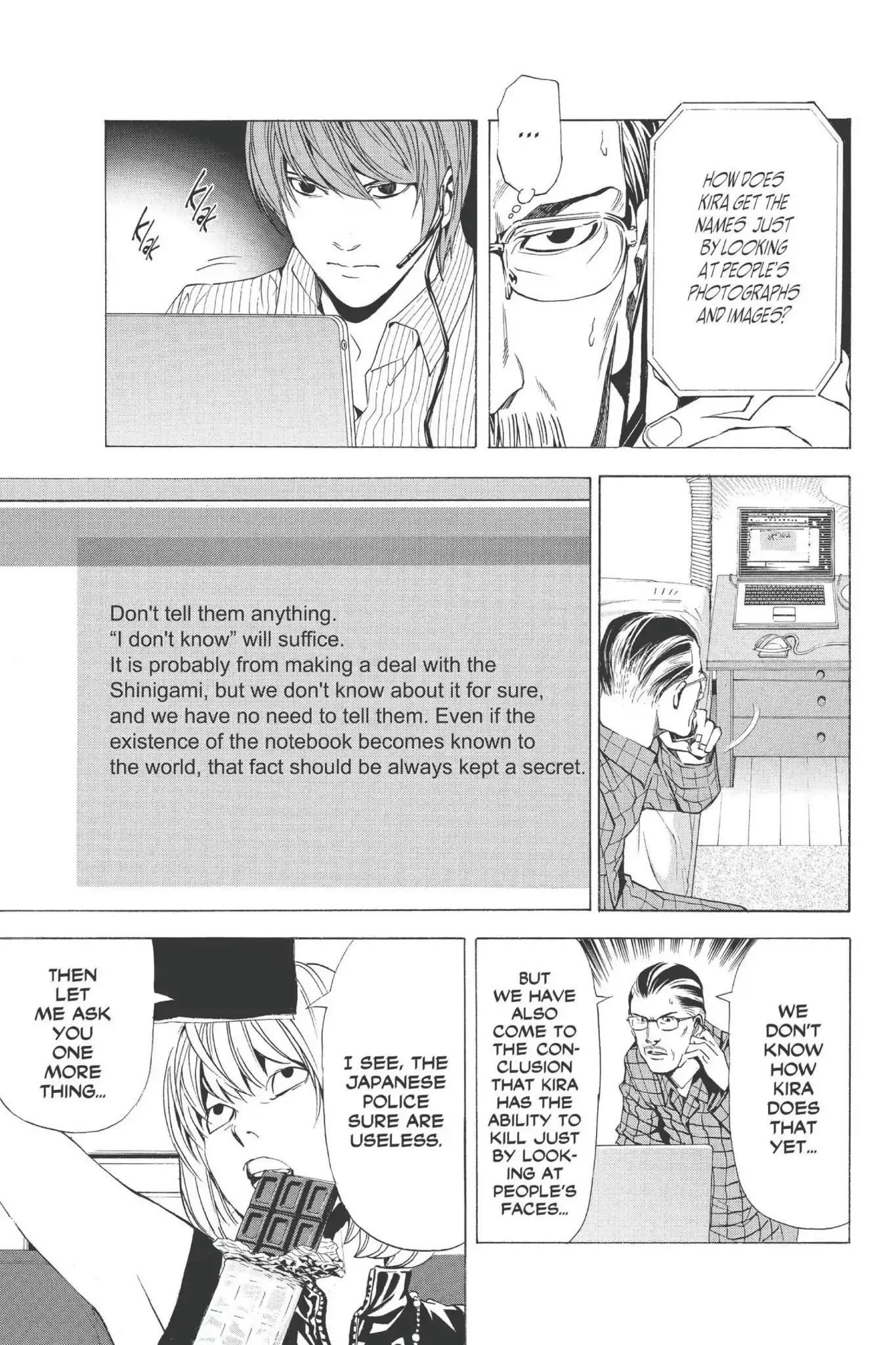 Death Note manga, chapter 67, page 5 of 20