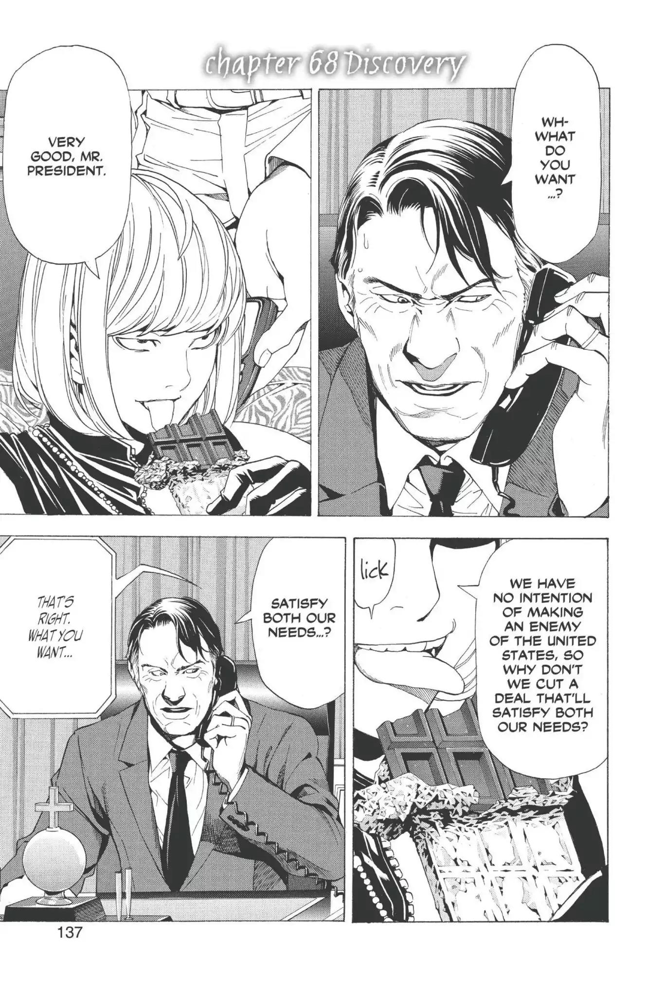 Death Note manga, chapter 68, page 1 of 20