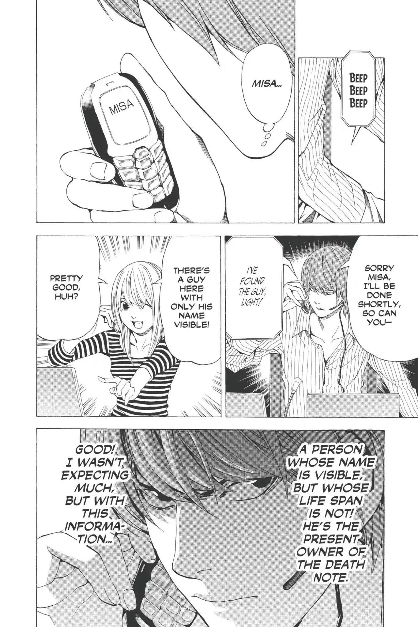 Death Note manga, chapter 68, page 14 of 20
