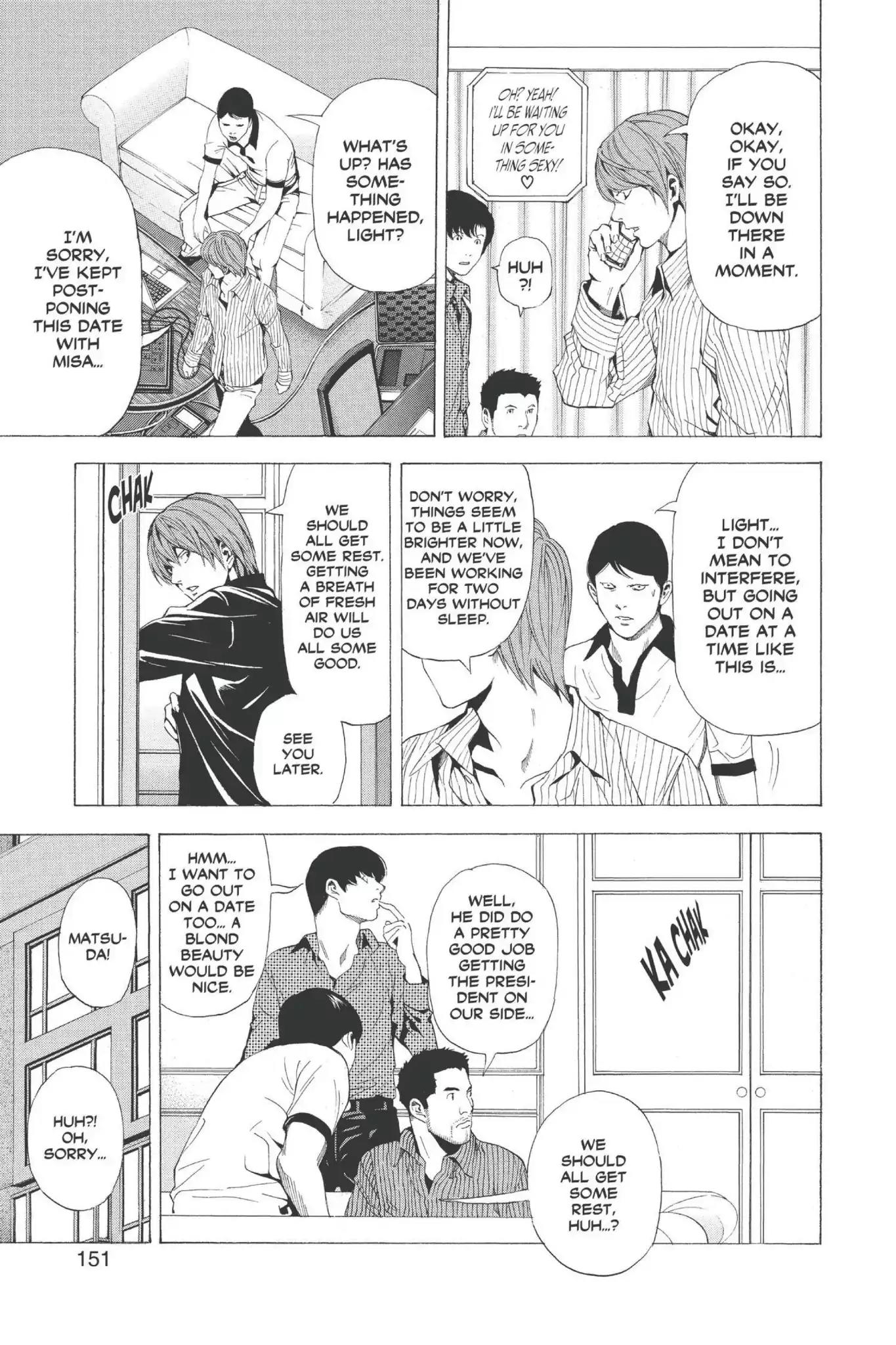 Death Note manga, chapter 68, page 15 of 20