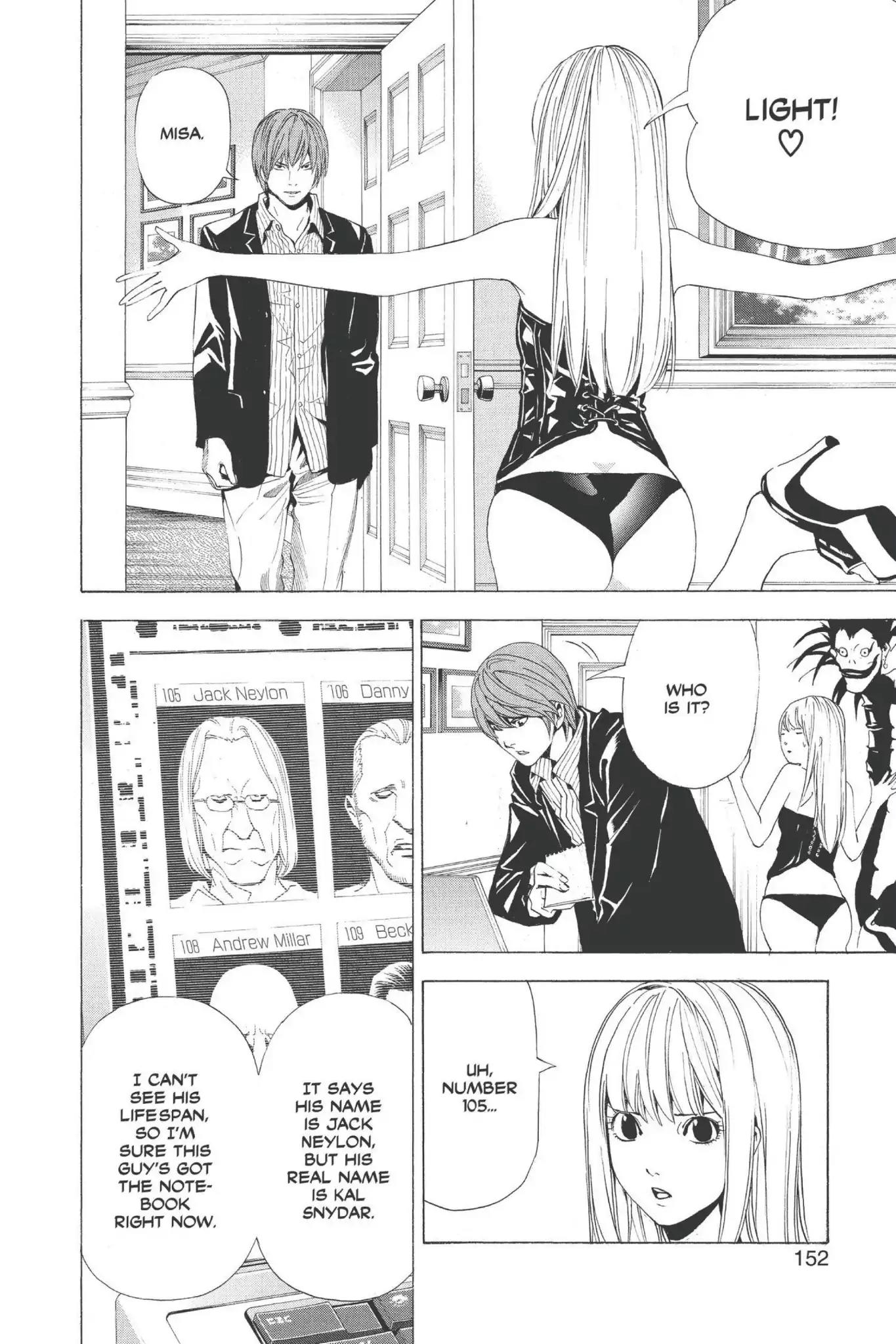 Death Note manga, chapter 68, page 16 of 20