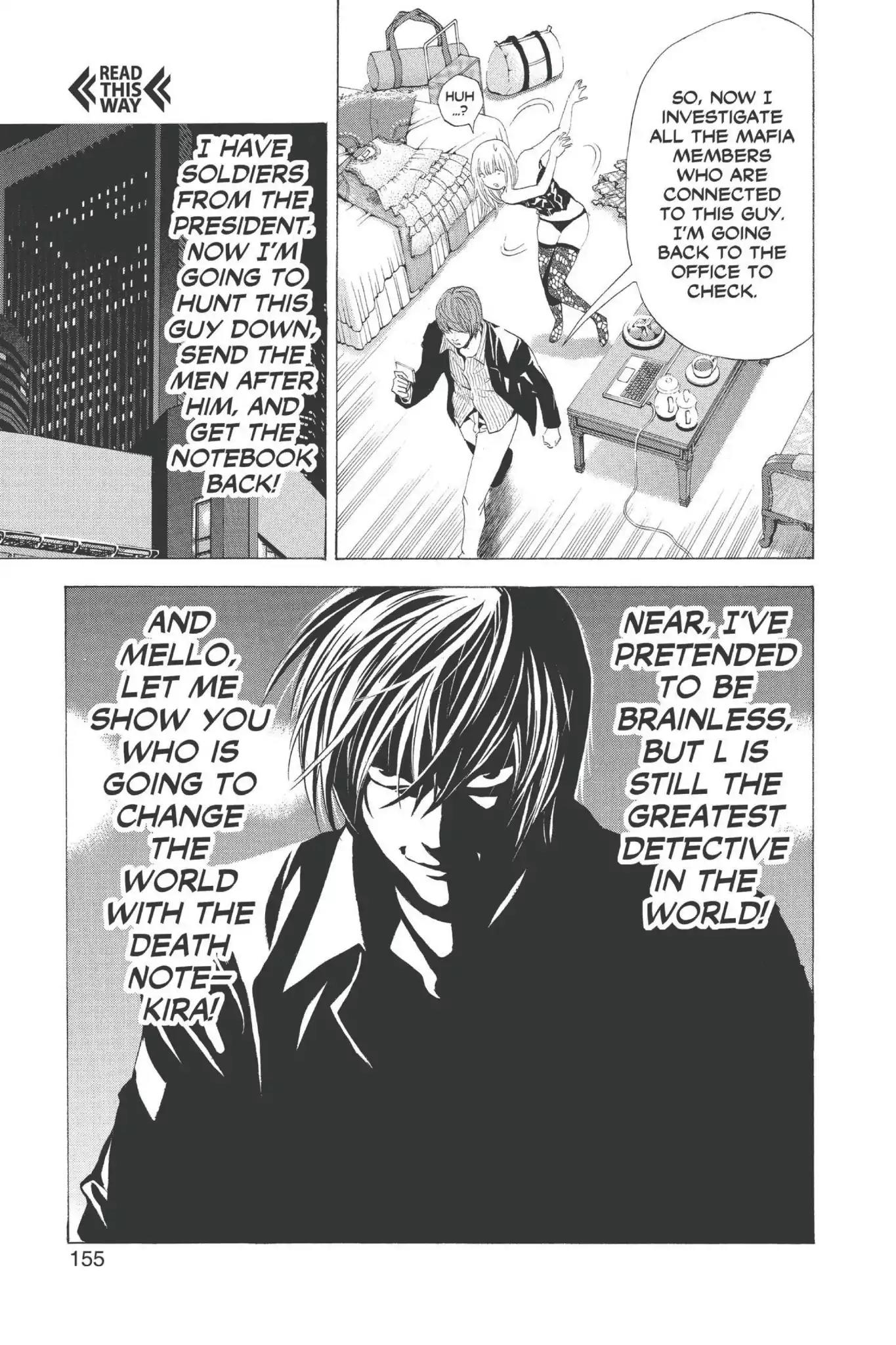 Death Note manga, chapter 68, page 19 of 20