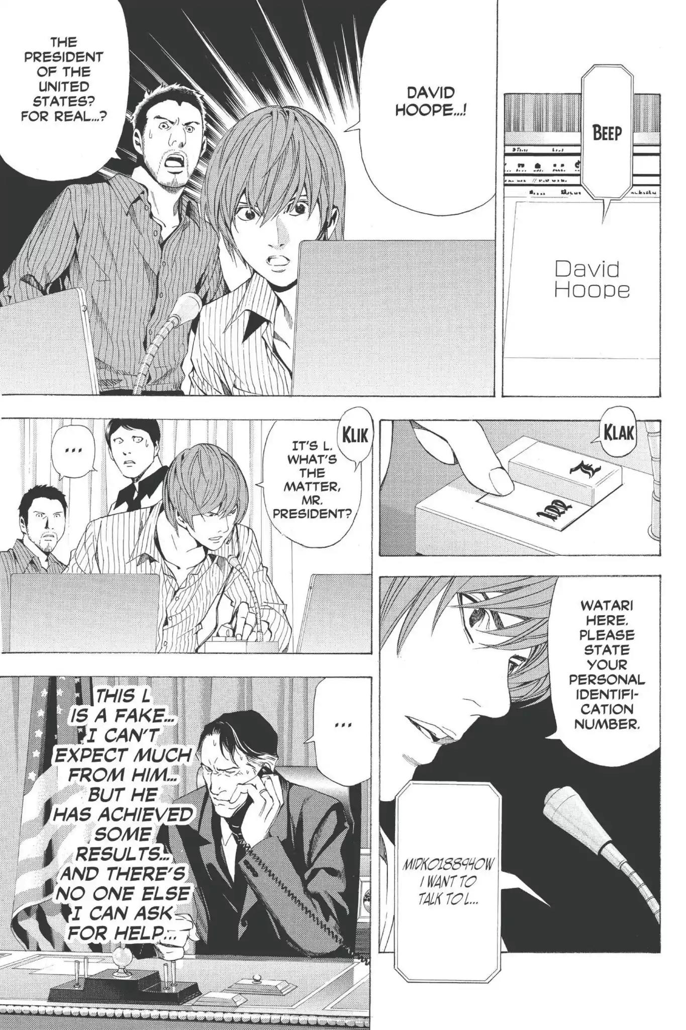 Death Note manga, chapter 68, page 7 of 20