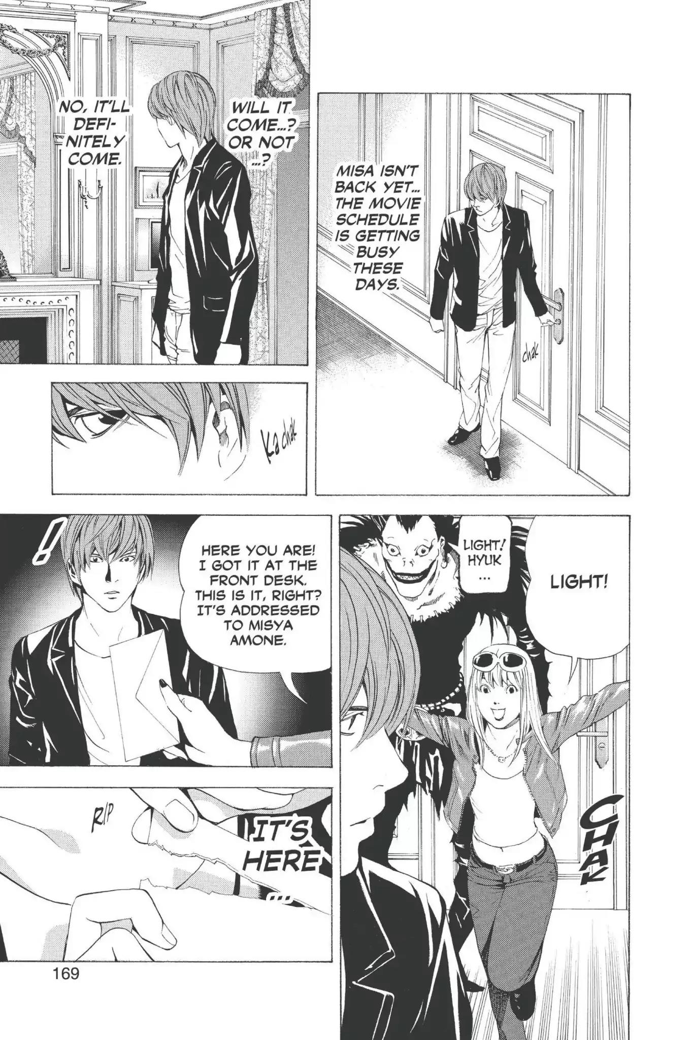 Death Note manga, chapter 69, page 13 of 22