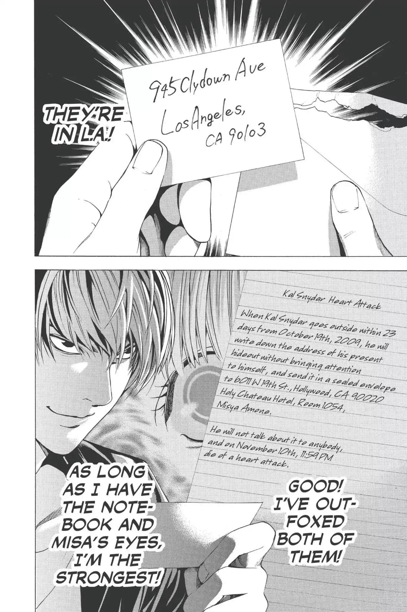 Death Note manga, chapter 69, page 14 of 22