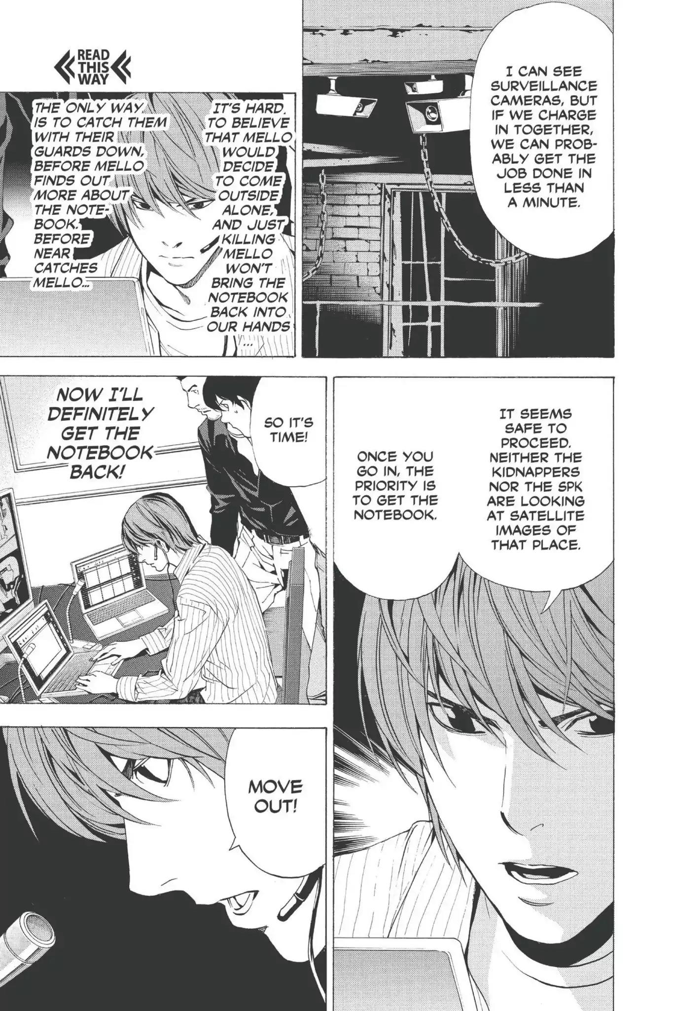 Death Note manga, chapter 69, page 17 of 22