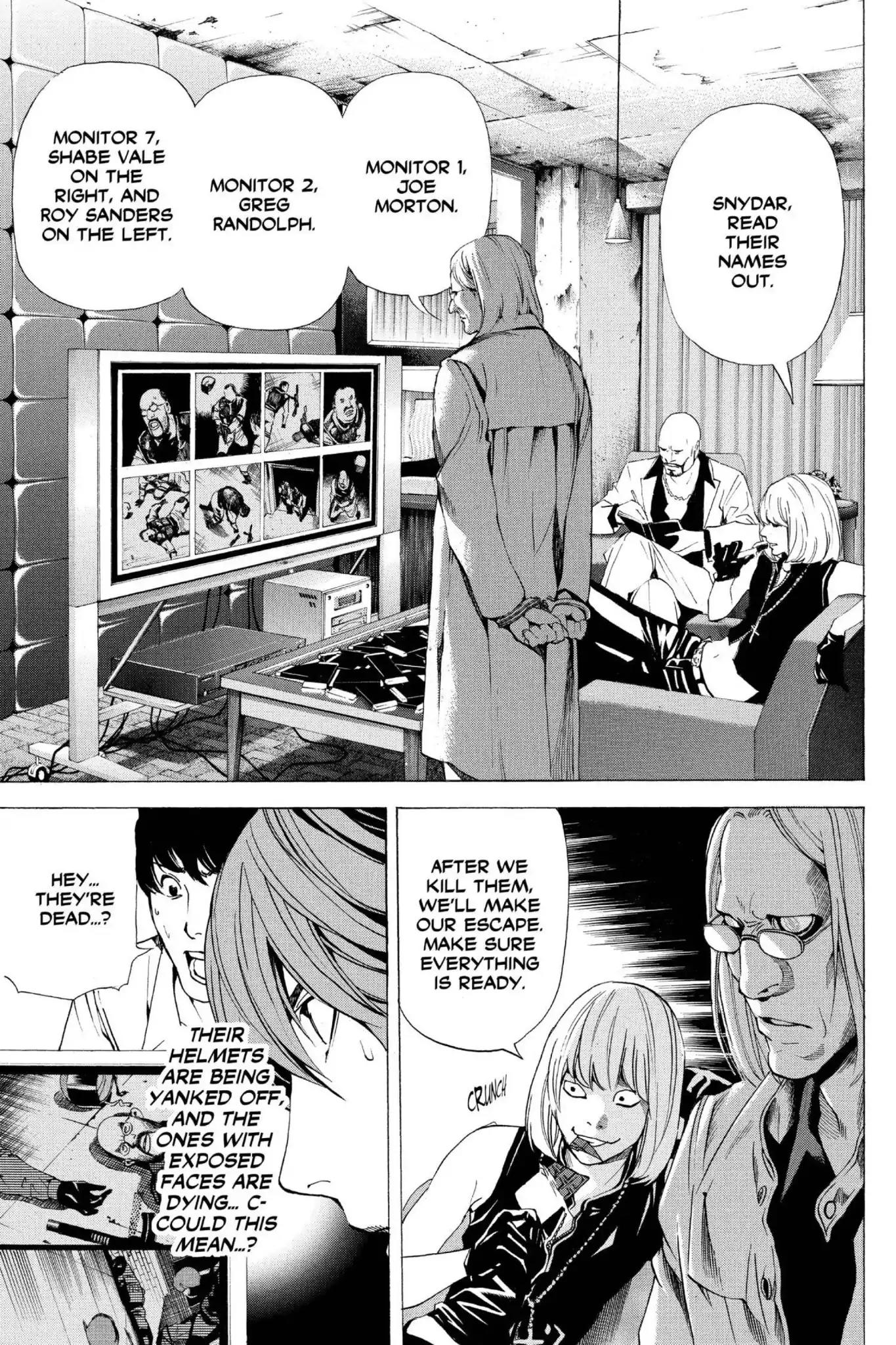 Death Note manga, chapter 69, page 21 of 22
