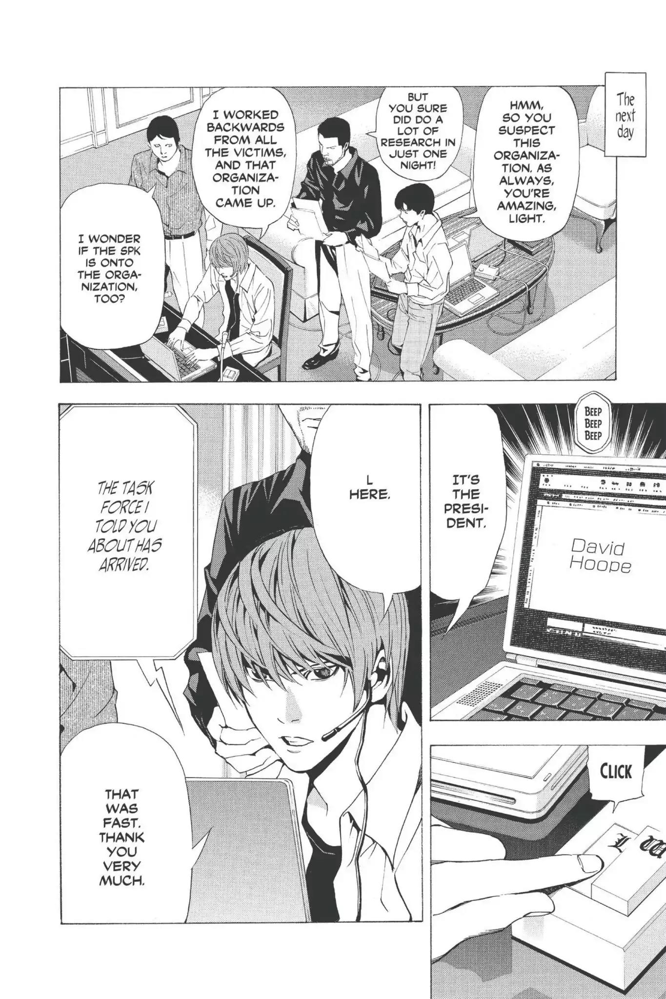 Death Note manga, chapter 69, page 4 of 22