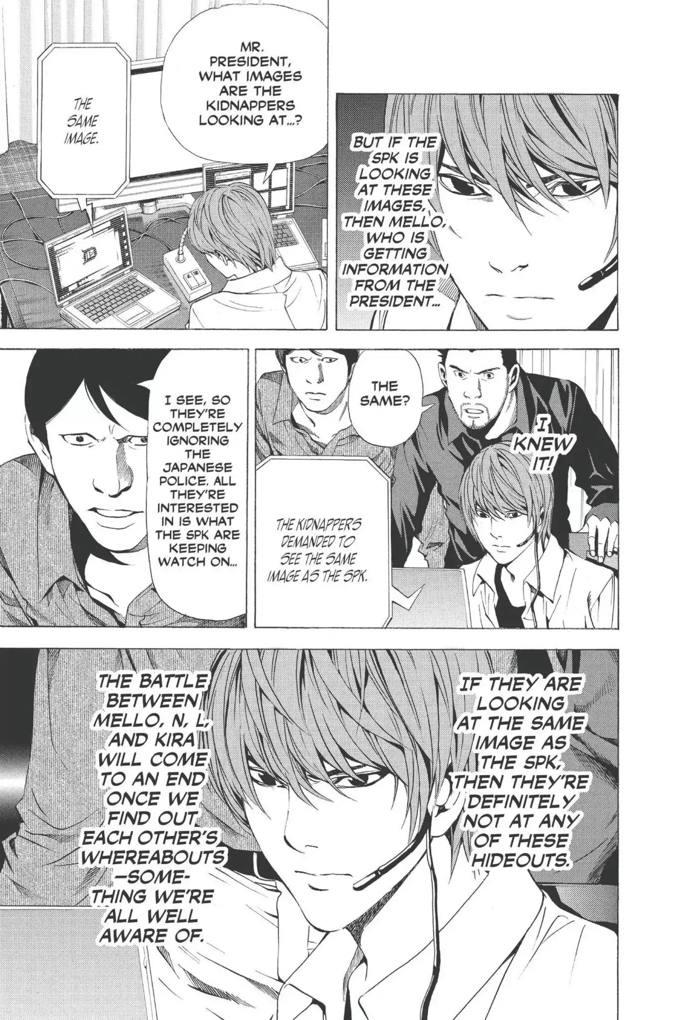Death Note manga, chapter 69, page 9 of 22
