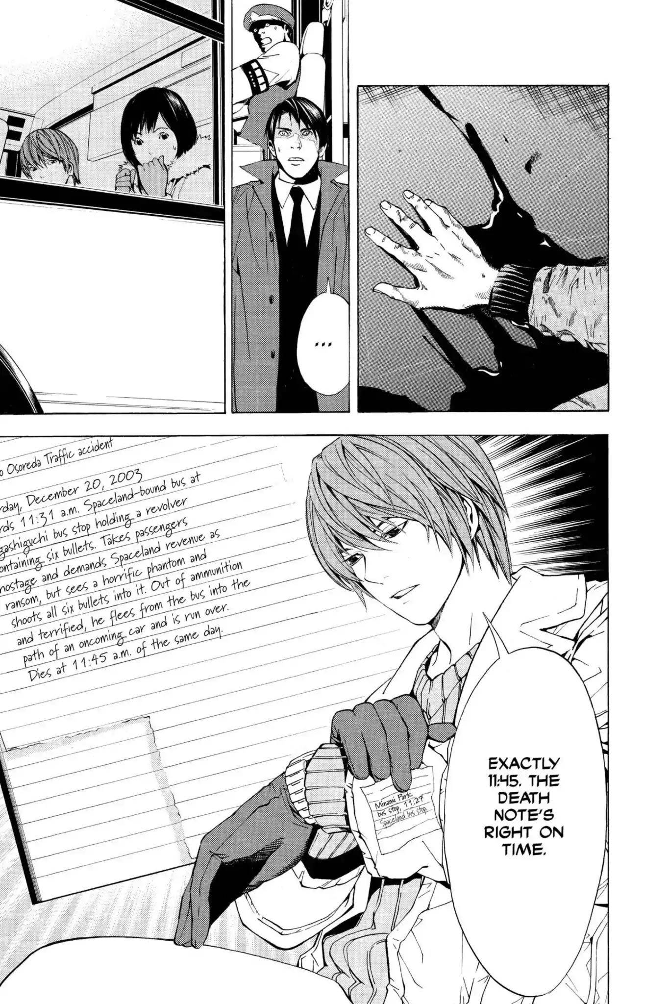 Death Note manga, chapter 7, page 19 of 22