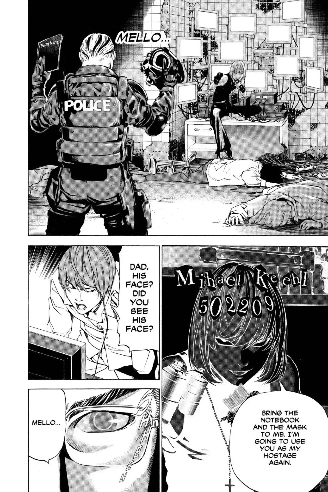 Death Note manga, chapter 73, page 16 of 20