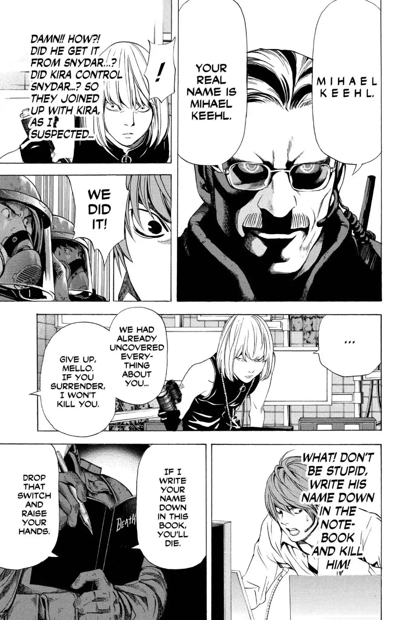 Death Note manga, chapter 73, page 17 of 20