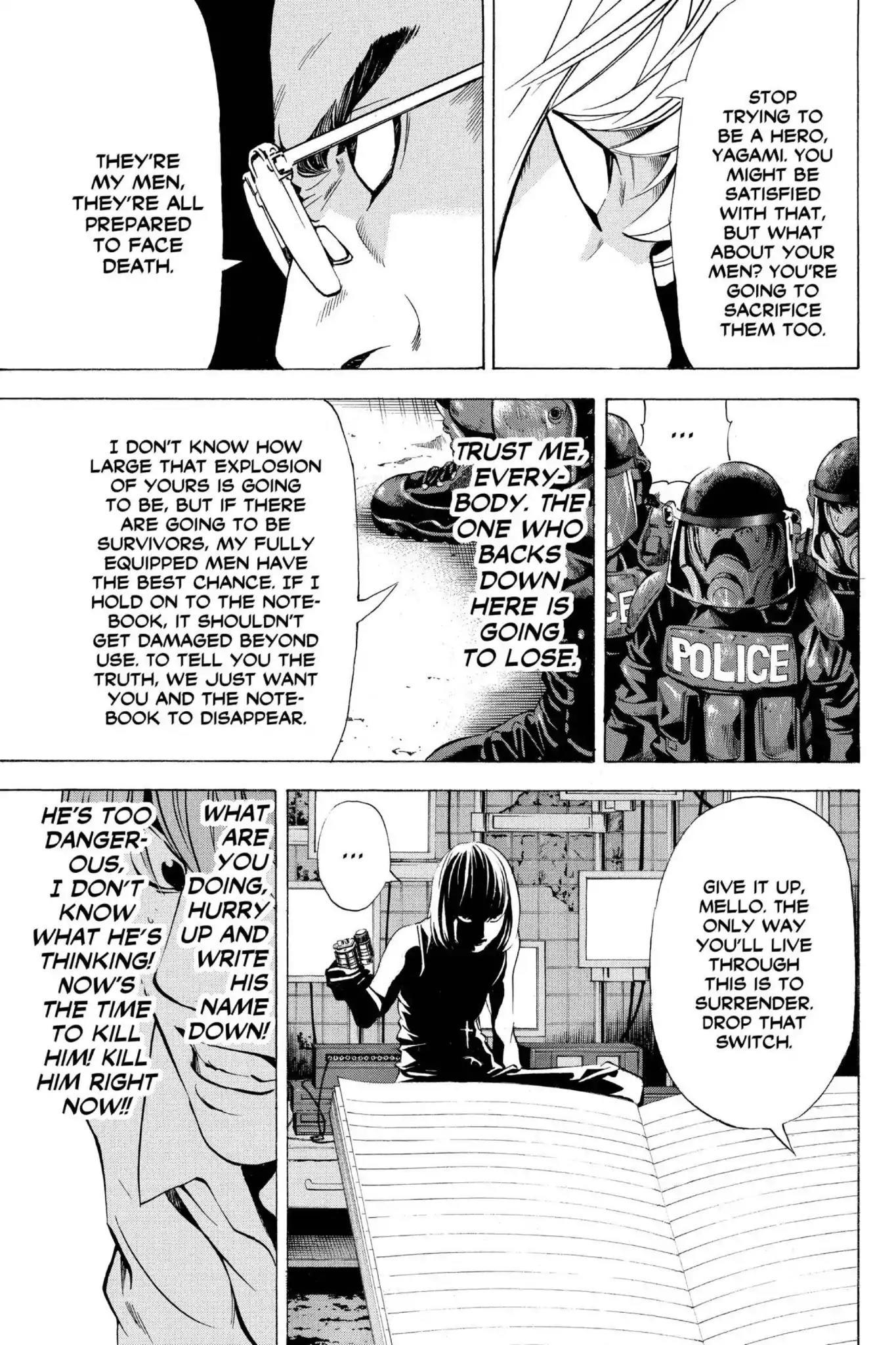 Death Note manga, chapter 73, page 19 of 20