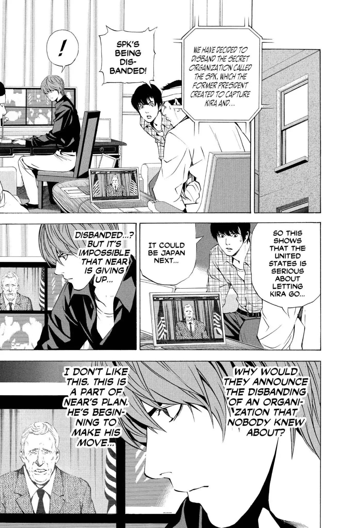 Death Note manga, chapter 76, page 13 of 22