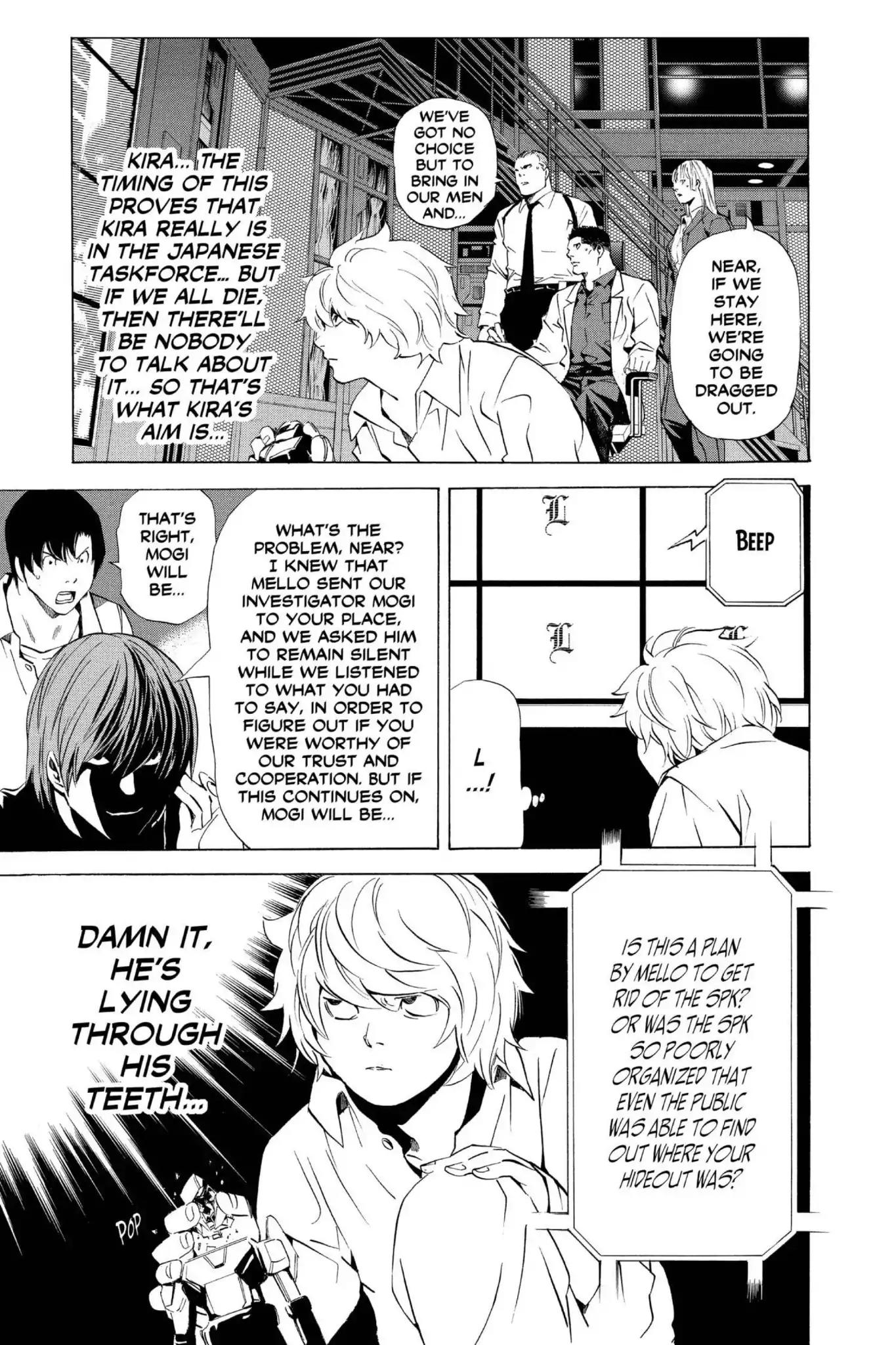 Death Note manga, chapter 79, page 19 of 22