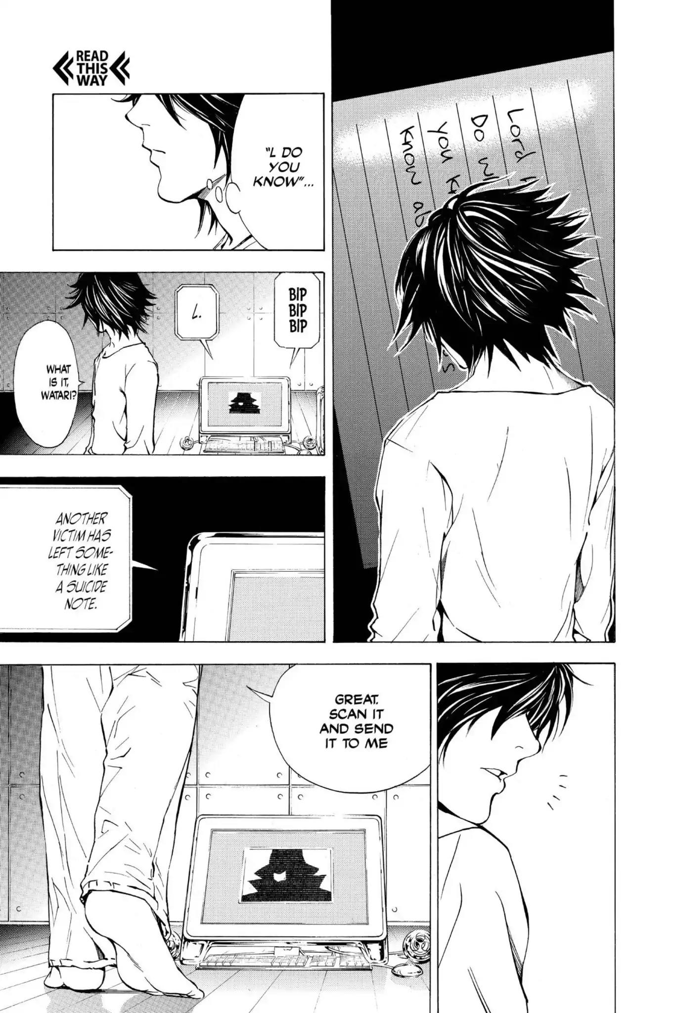 Death Note manga, chapter 8, page 16 of 27