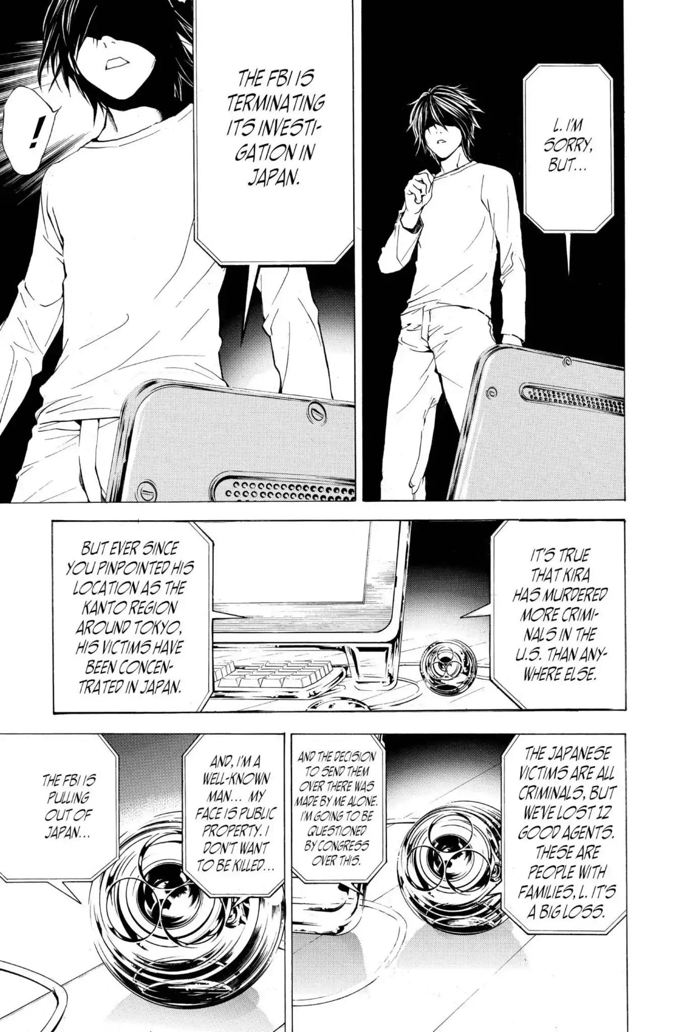 Death Note manga, chapter 8, page 22 of 27
