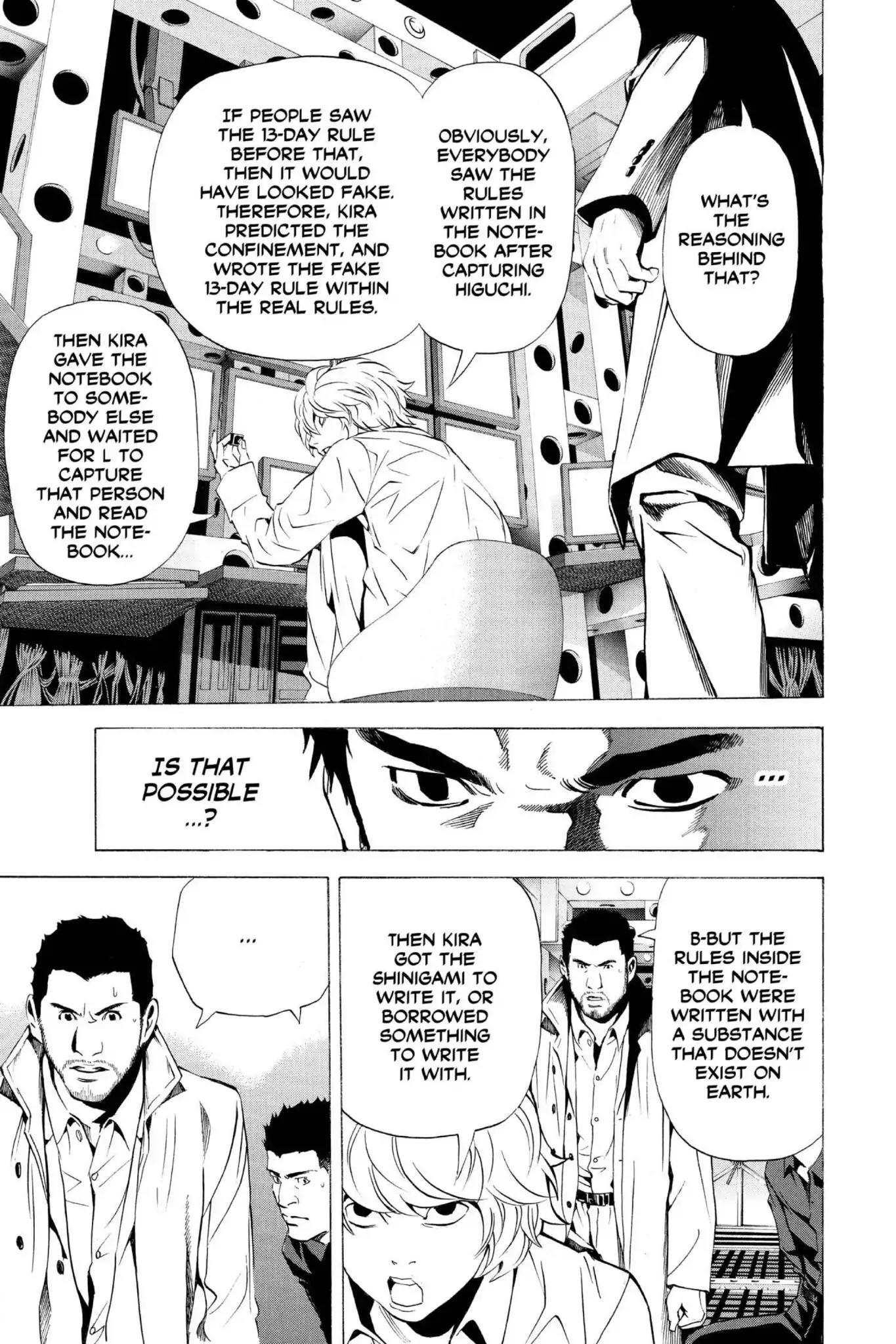 Death Note manga, chapter 82, page 13 of 20