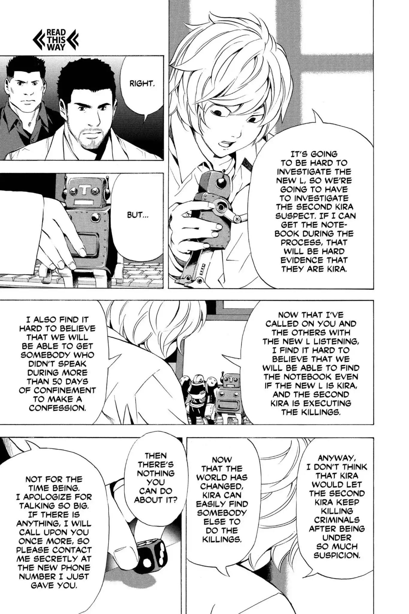 Death Note manga, chapter 82, page 17 of 20